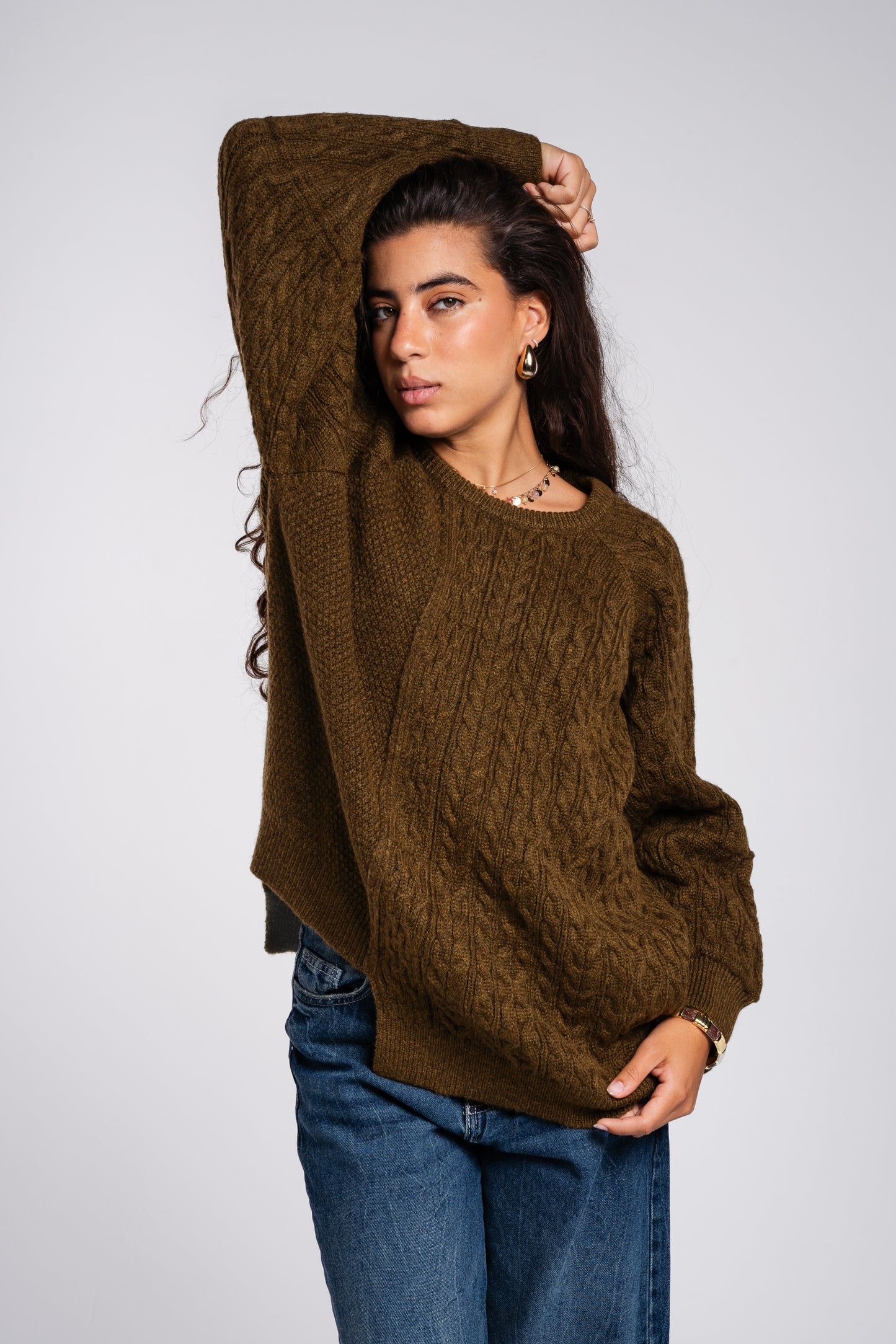 See Me Braids Pullover in Olive