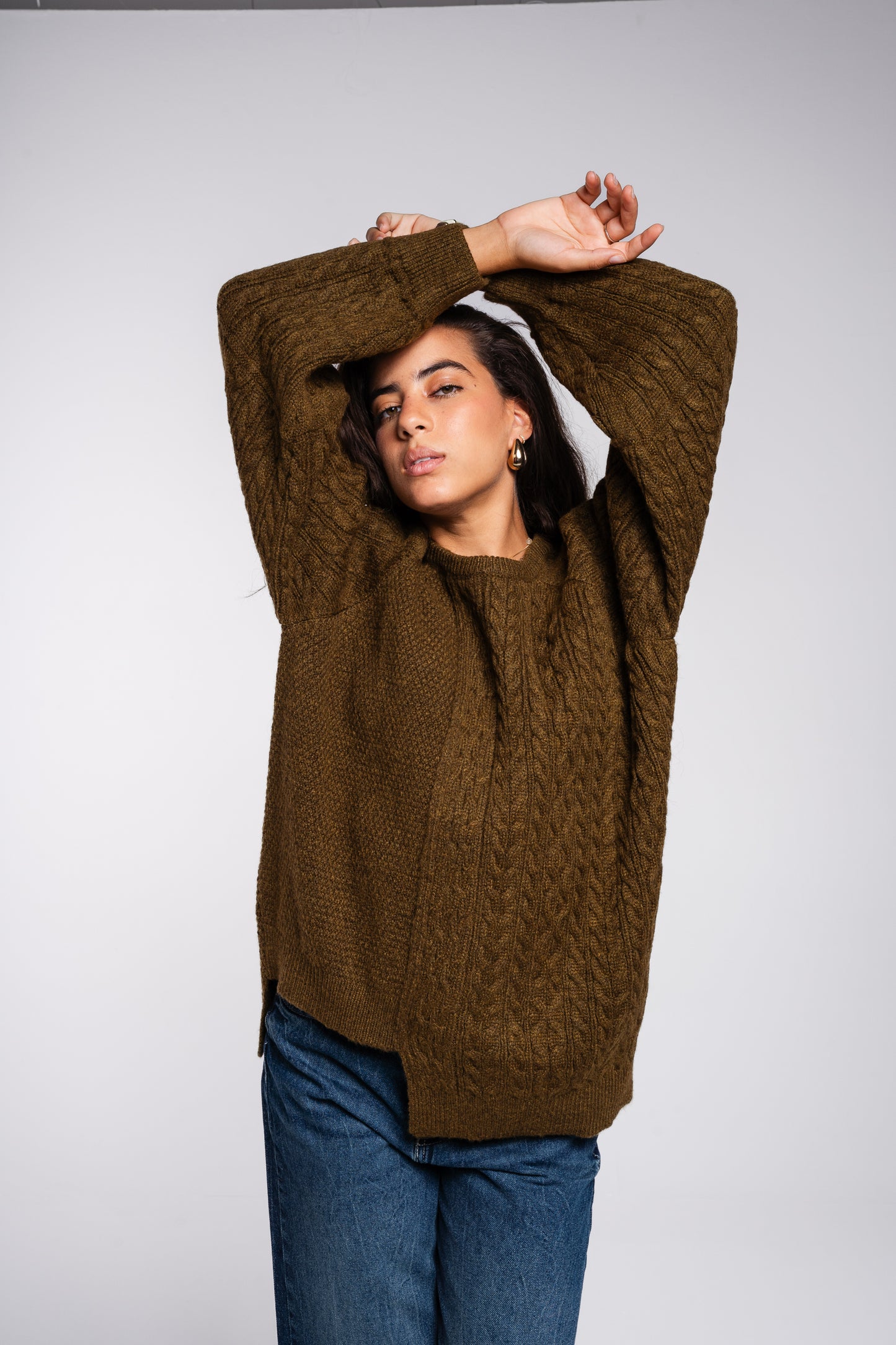 See Me Braids Pullover in Olive