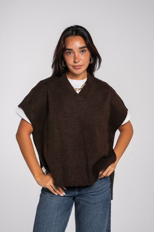 Last Call Vest in Brown