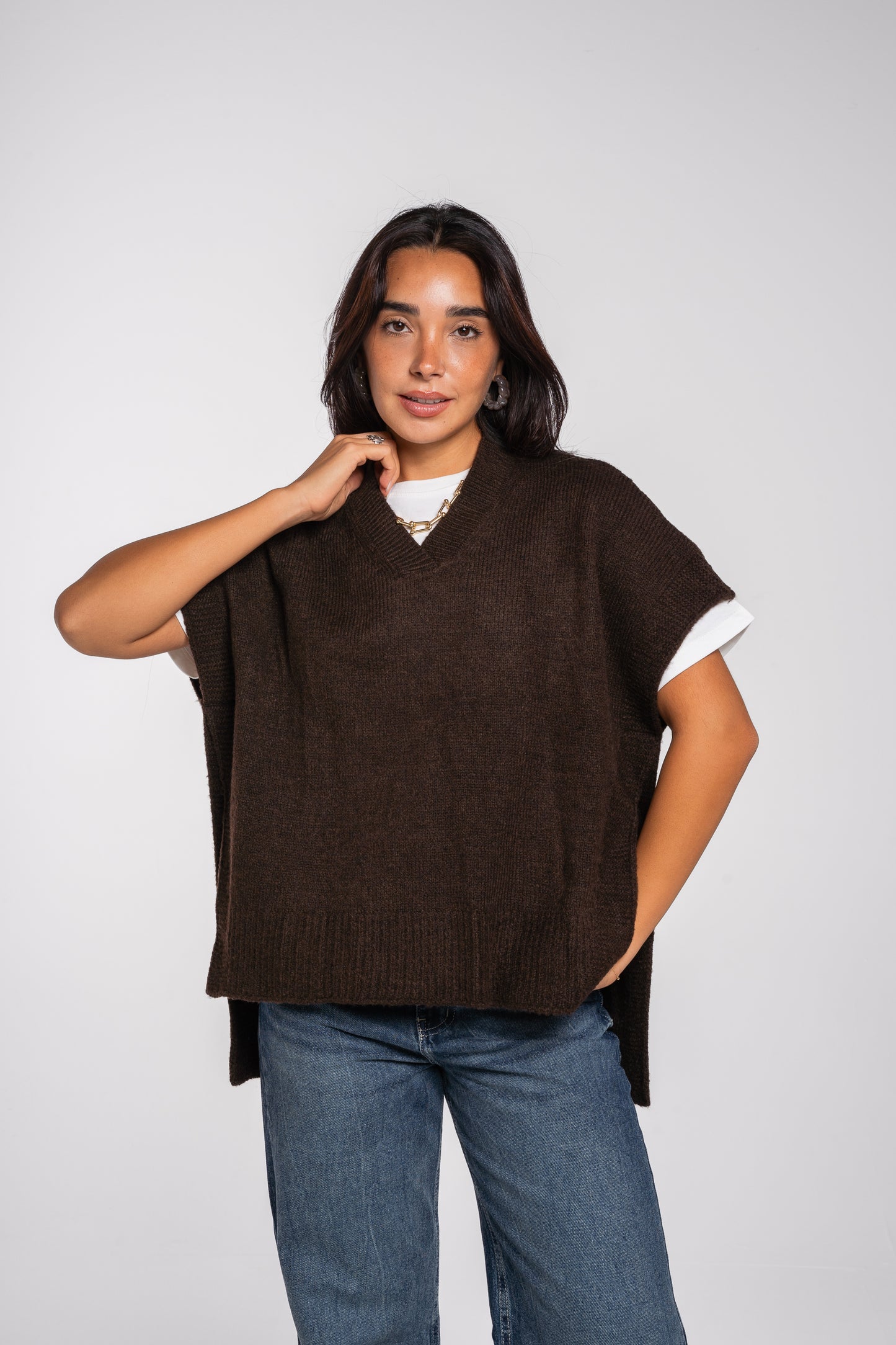 Last Call Vest in Brown