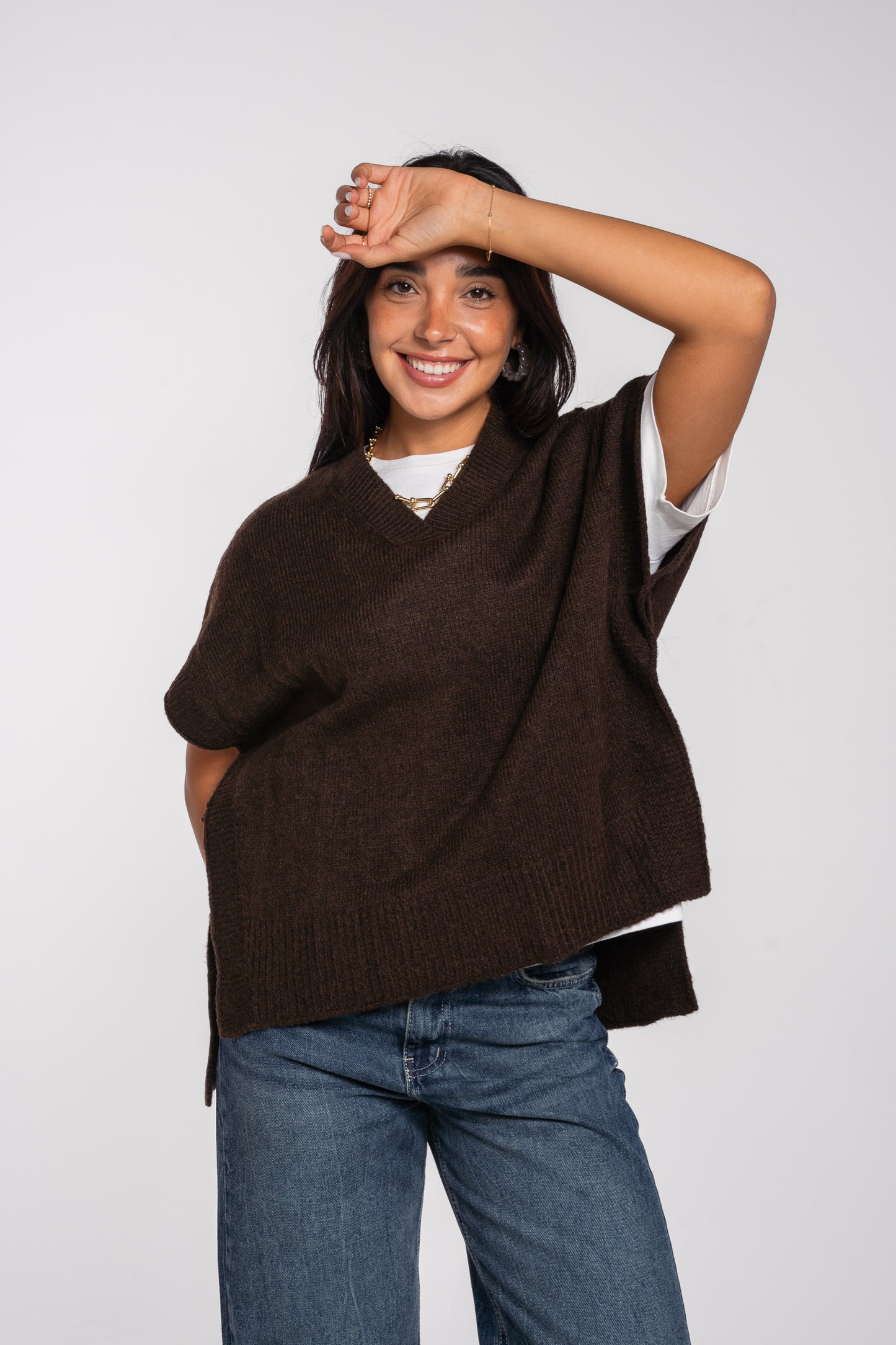 Last Call Vest in Brown