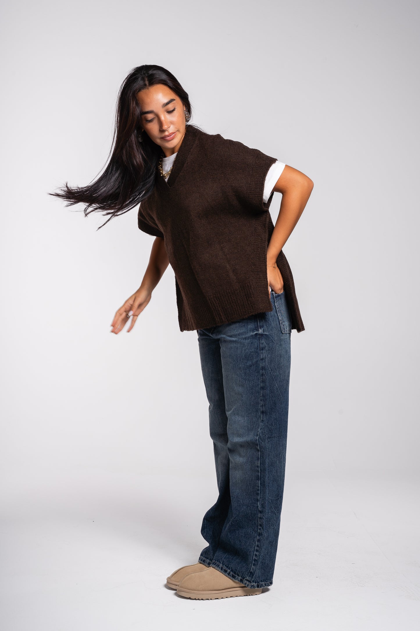 Last Call Vest in Brown