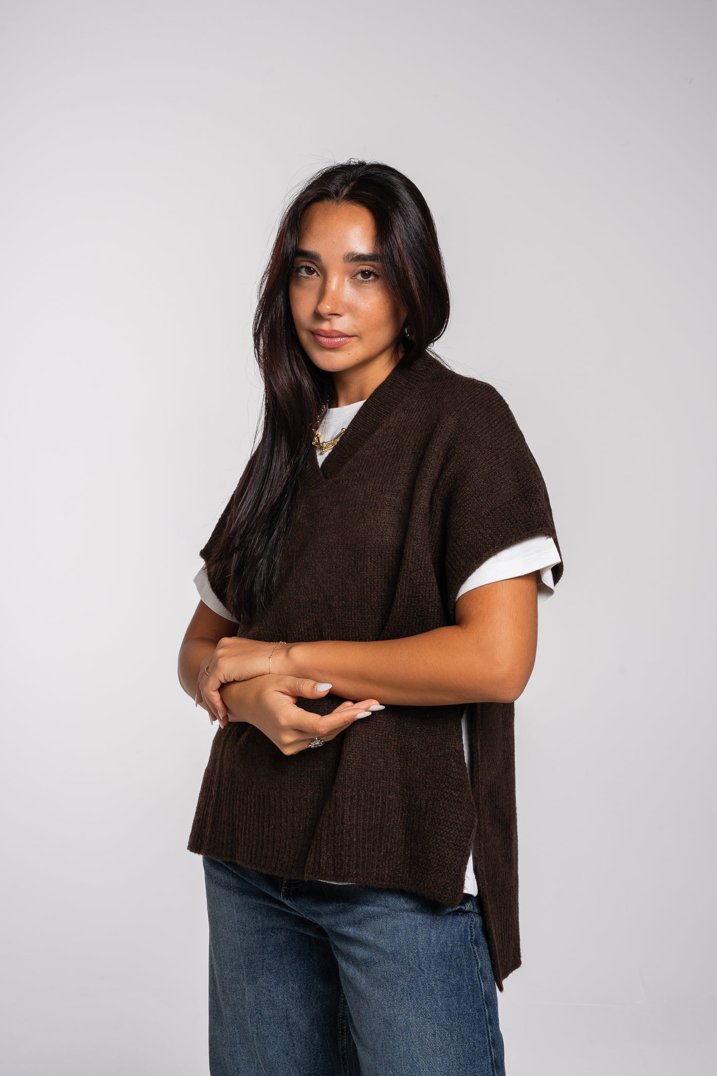 Last Call Vest in Brown