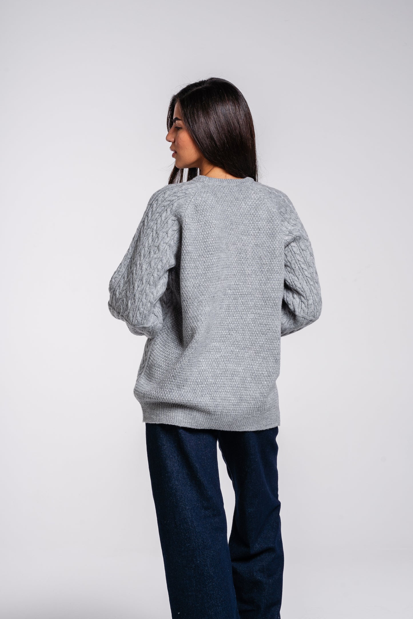 See Me Braids Pullover in Grey