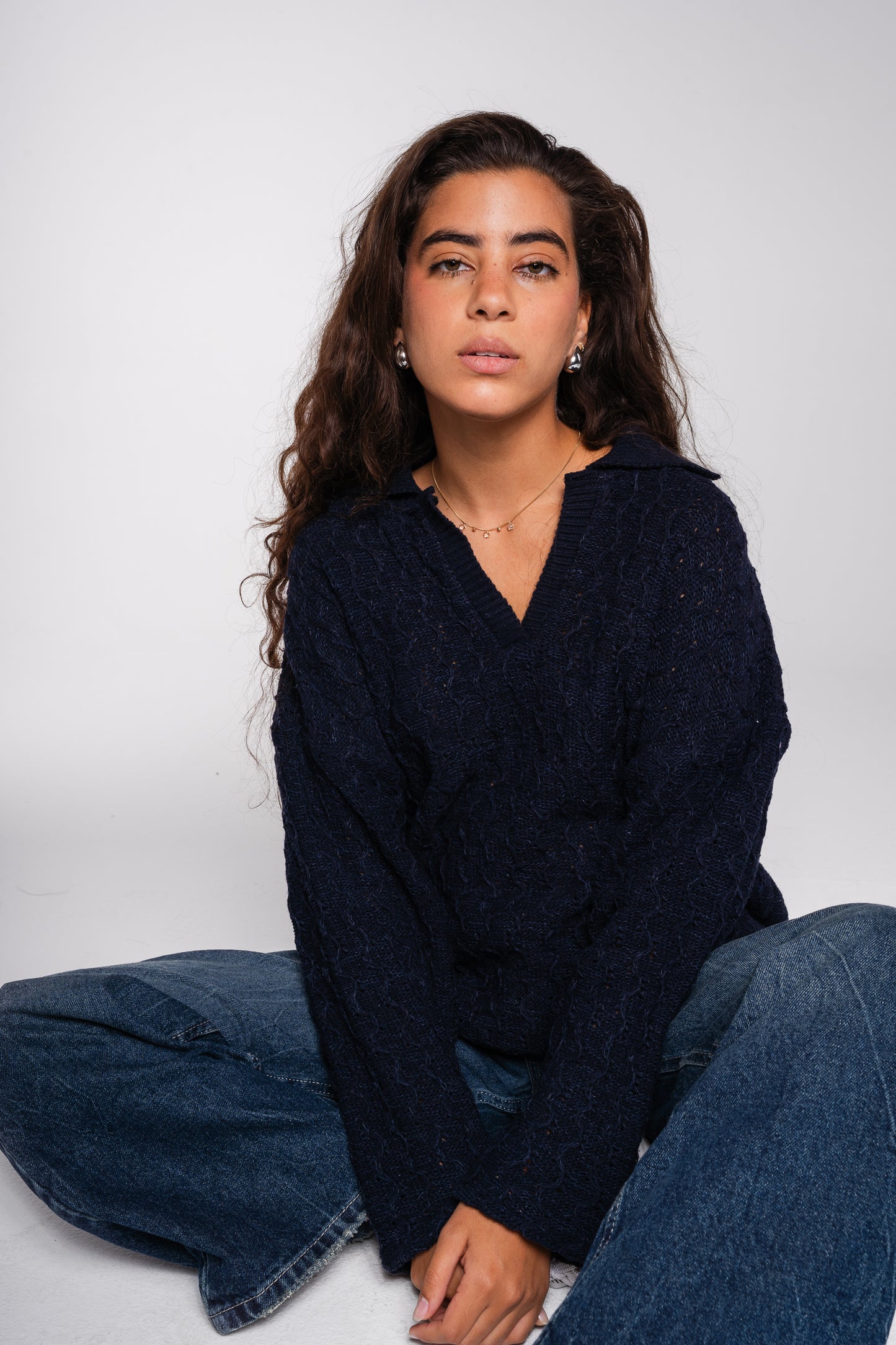 Going Places Pullover in navy