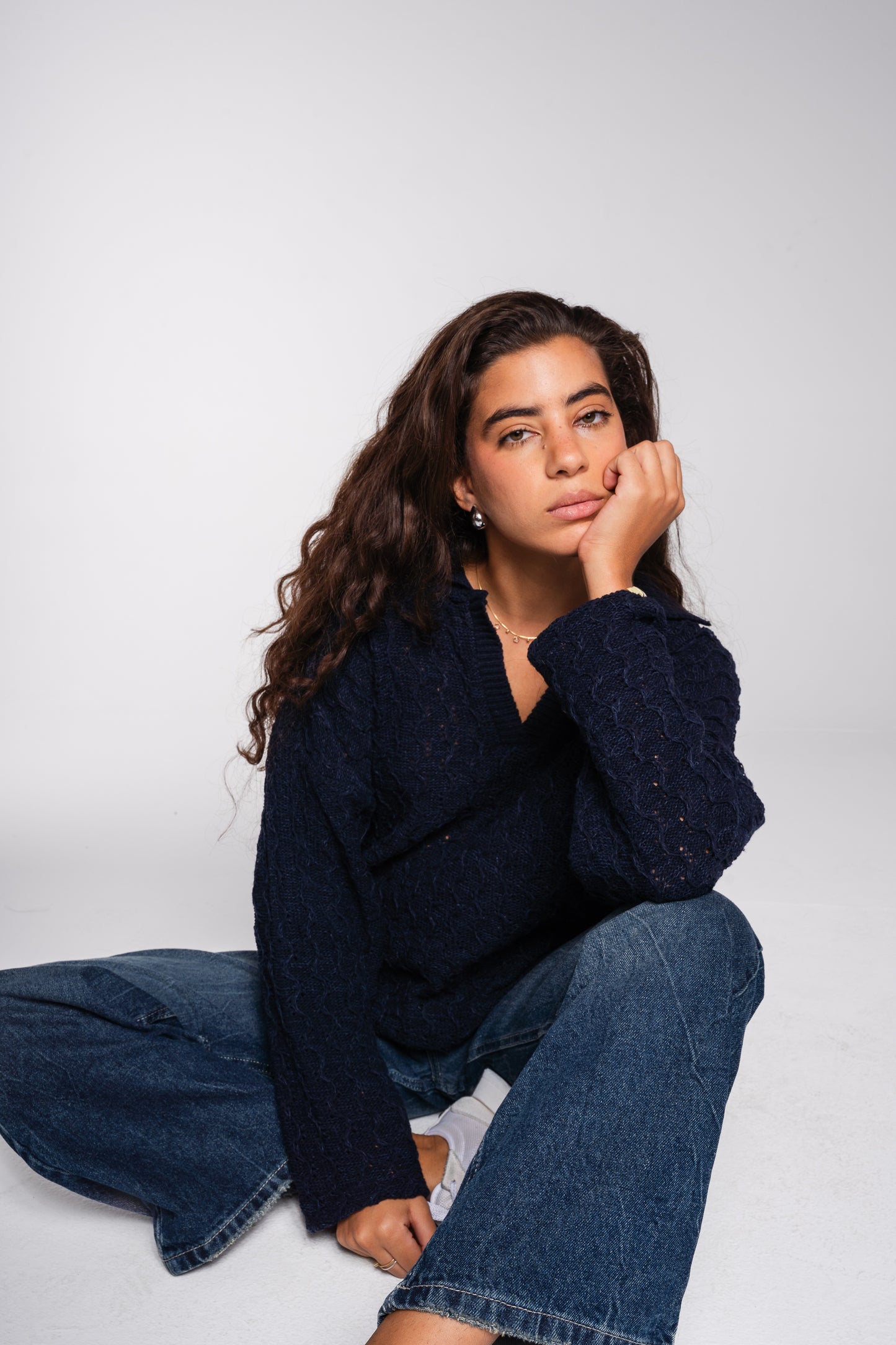 Going Places Pullover in navy