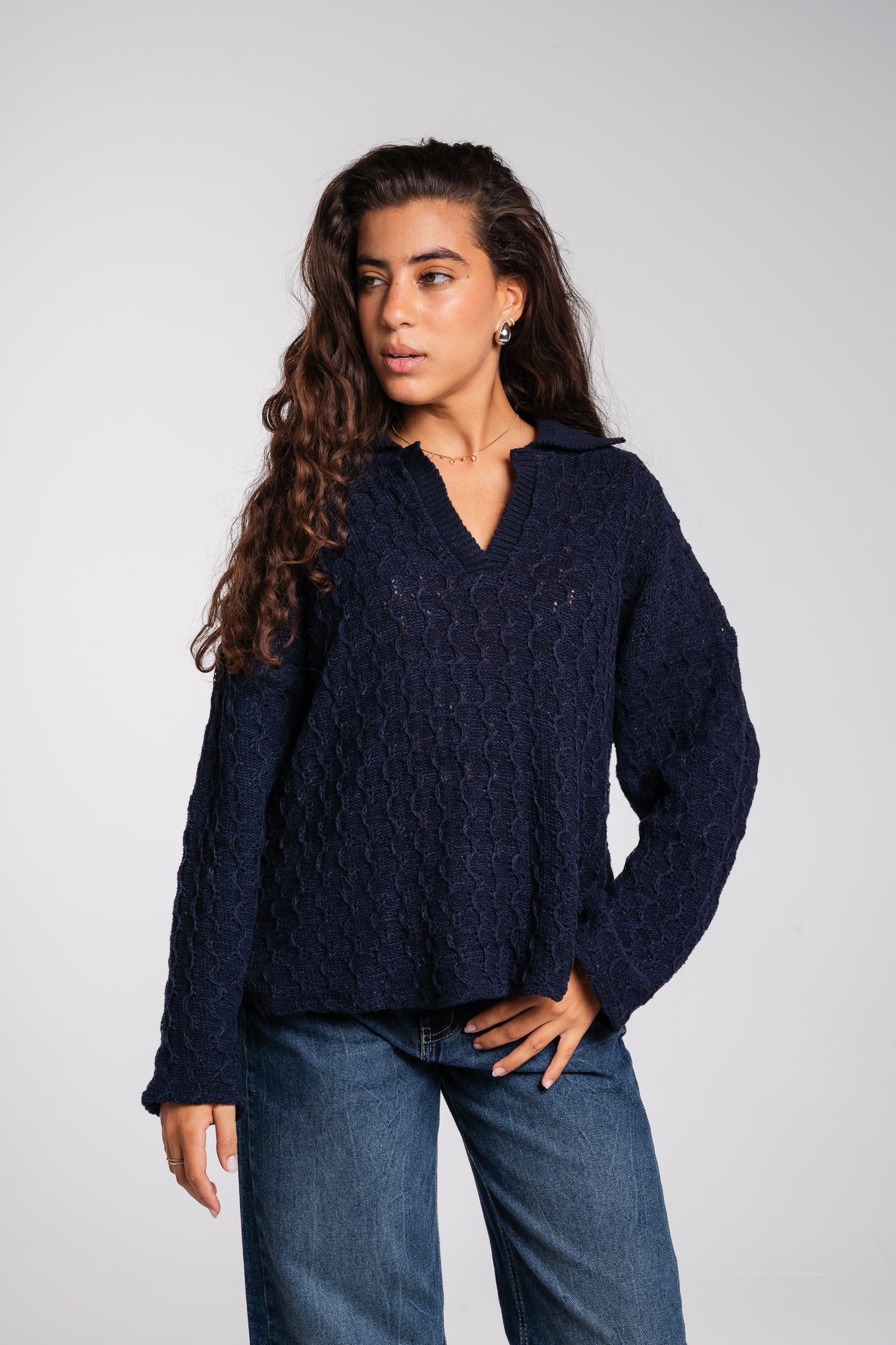 Going Places Pullover in navy