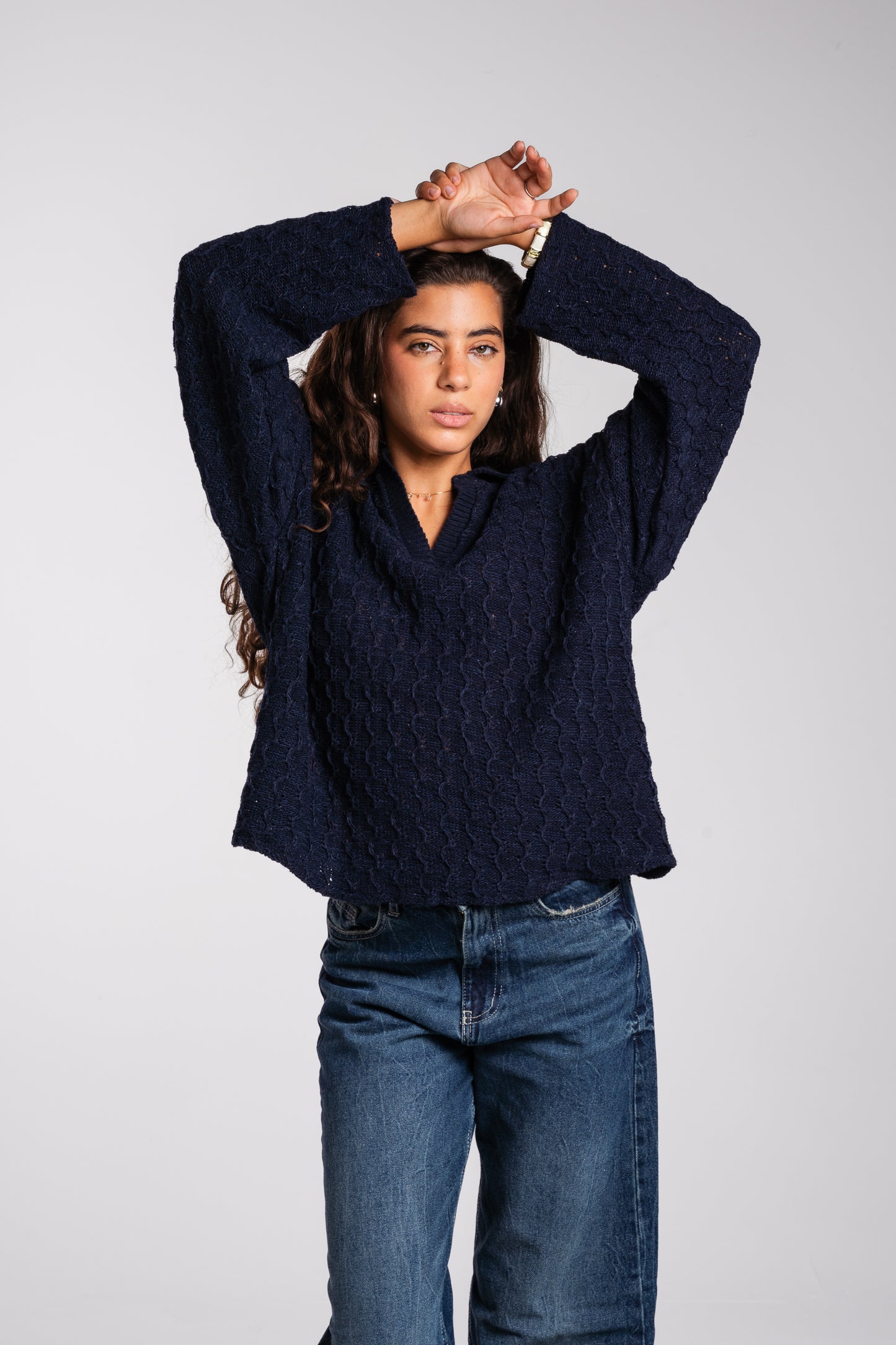 Going Places Pullover in navy