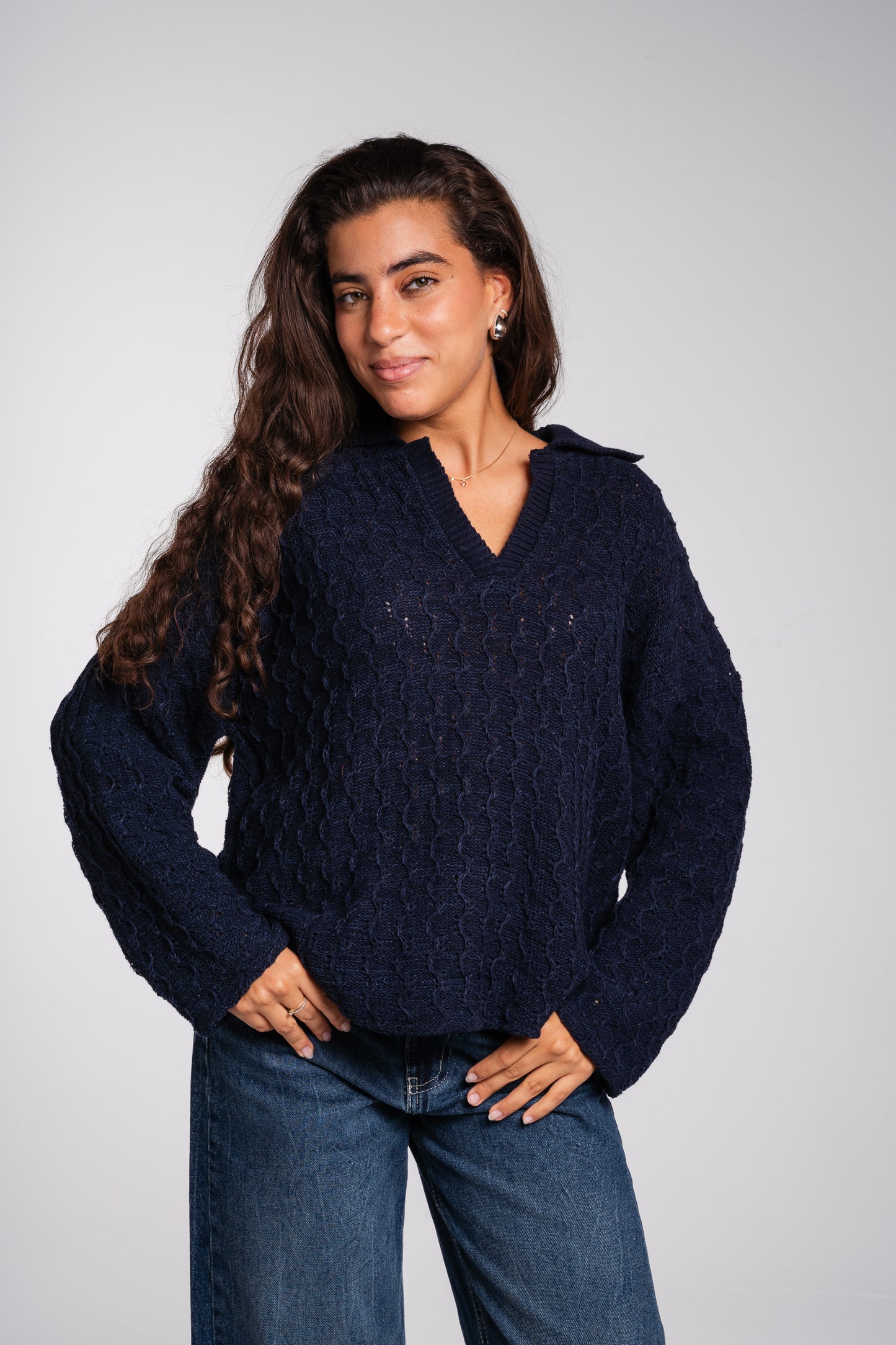 Going Places Pullover in navy