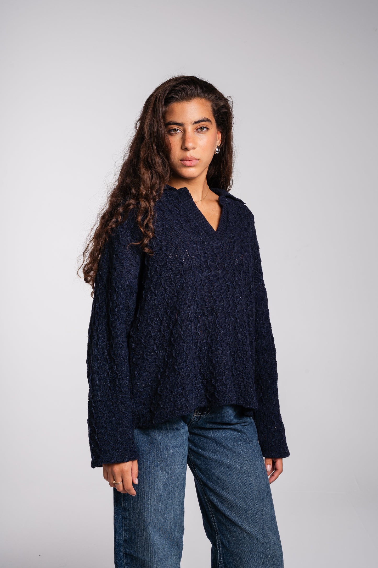 Going Places Pullover in navy
