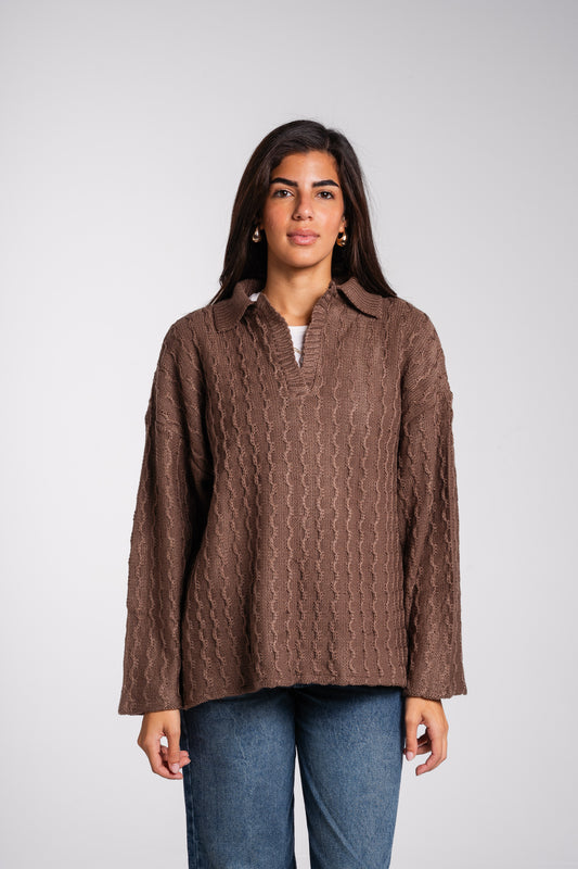 Going Places Pullover in Cafe