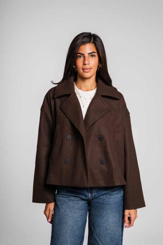 Snug jacket in brown