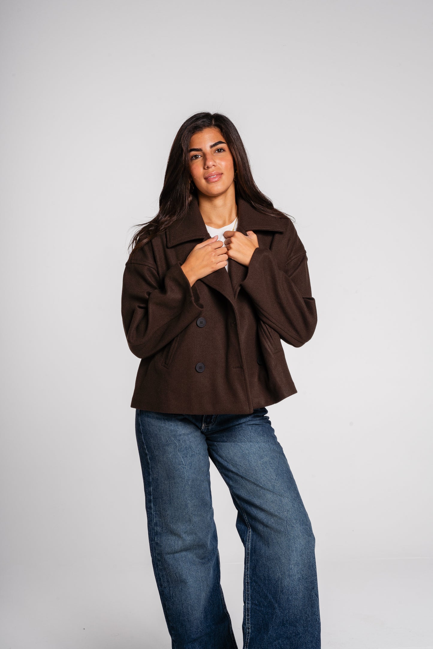 Snug jacket in brown