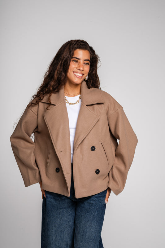 Snug jacket in Cafe