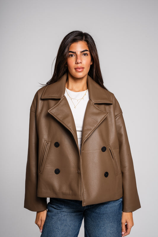 After Glow Jacket in cafe