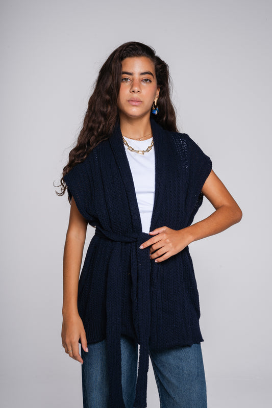 Love Story Vest in Navy