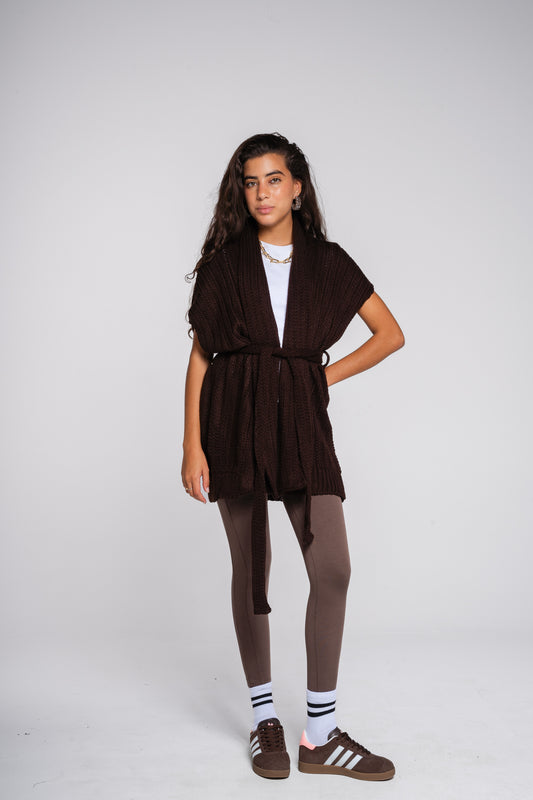 Love Story Vest in Brown