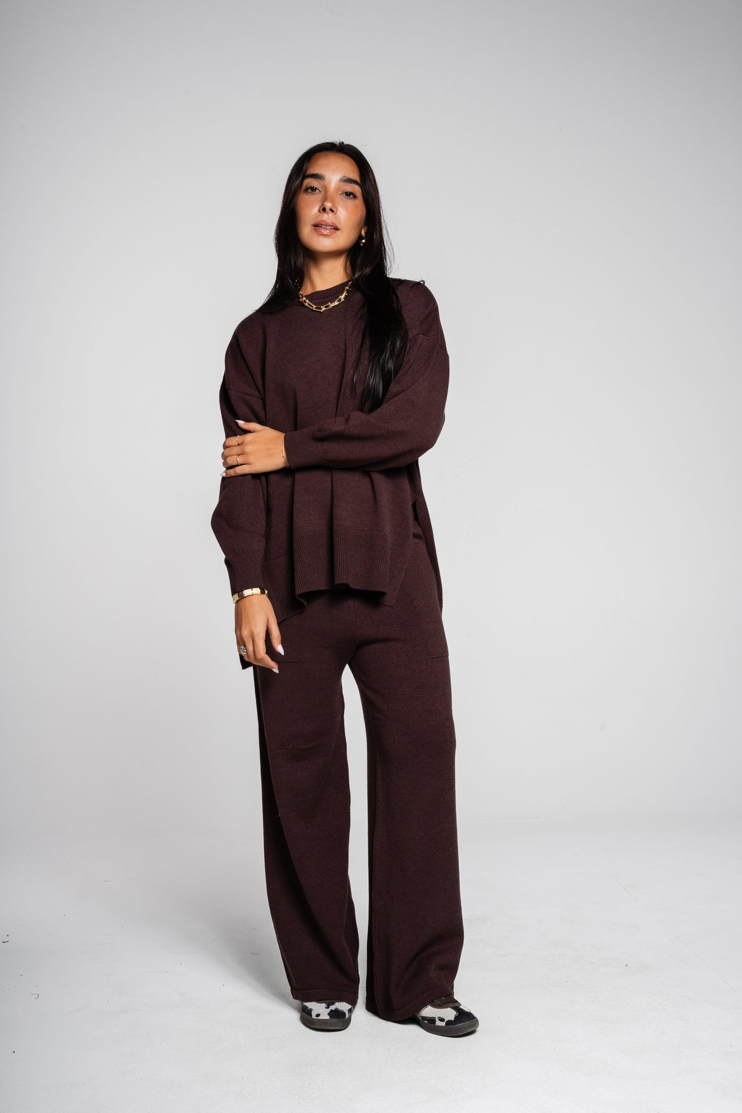 The Knit Set in Brown
