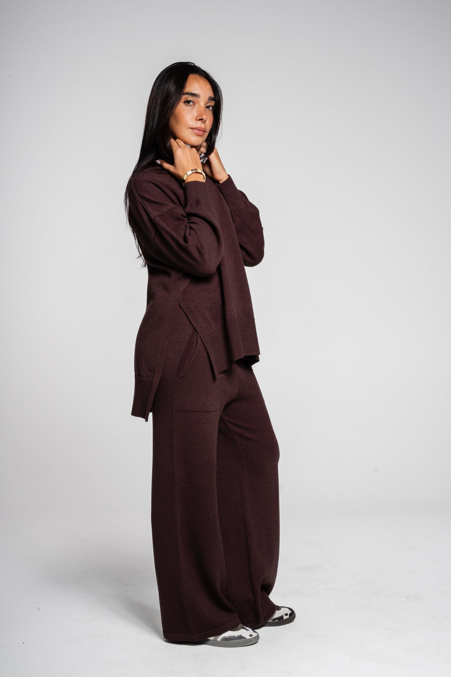 The Knit Set in Brown