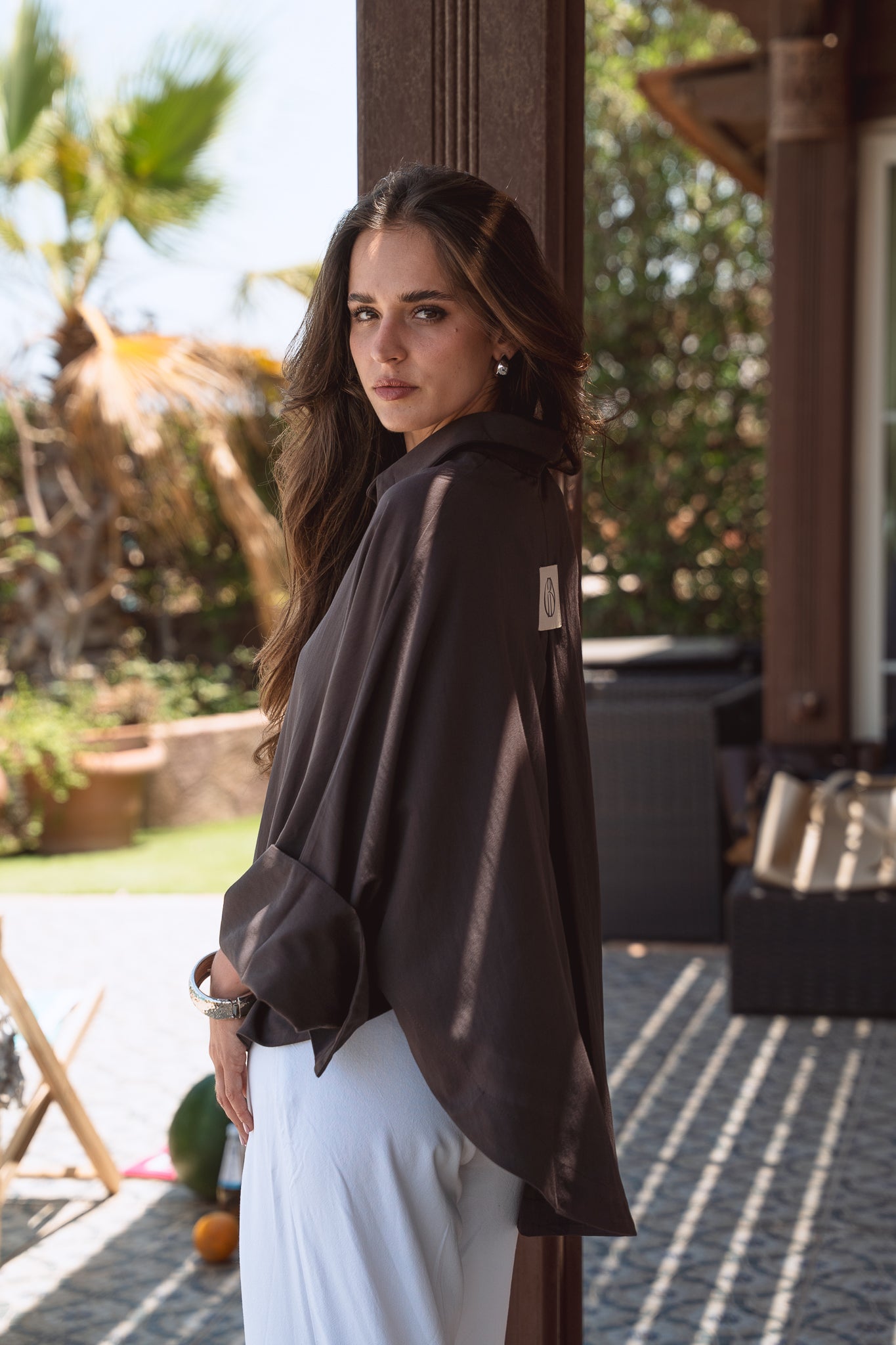 Salt Air Shirt in Burnt Brown