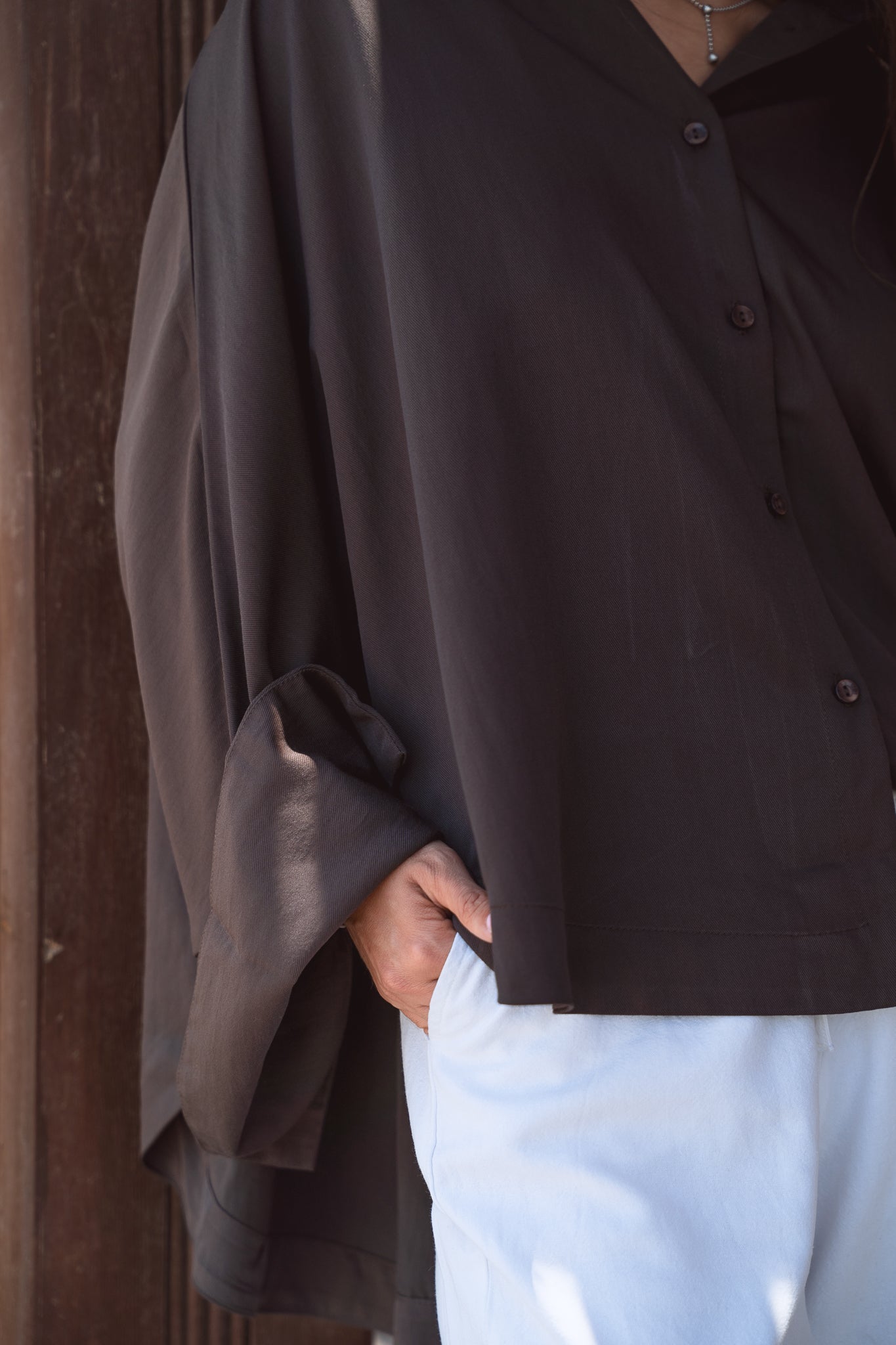 Salt Air Shirt in Burnt Brown