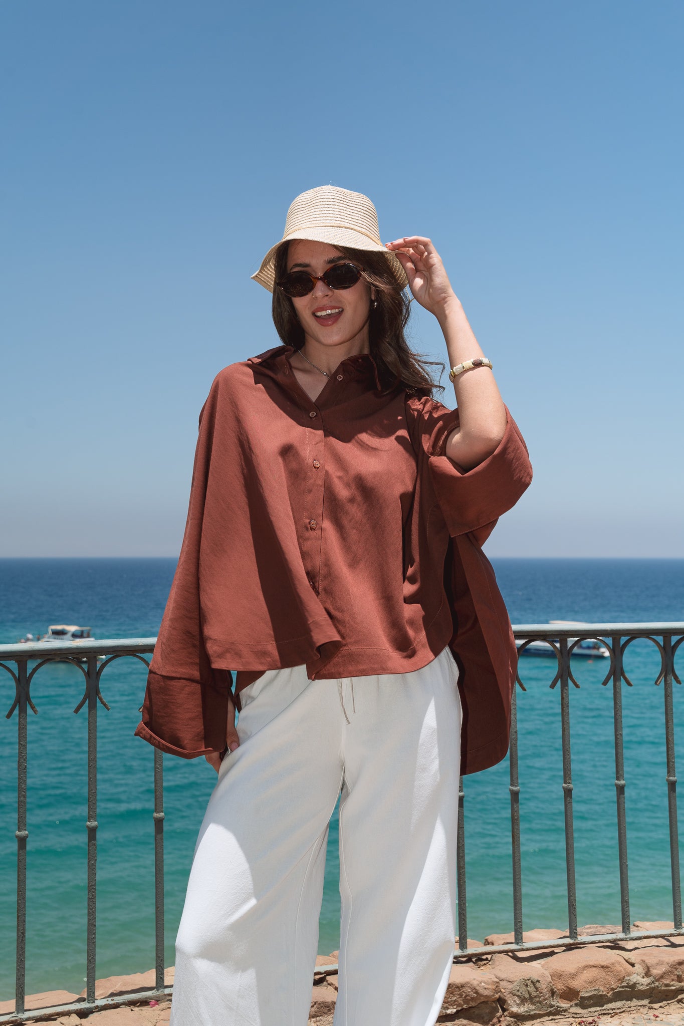 Salt Air Shirt in Brick