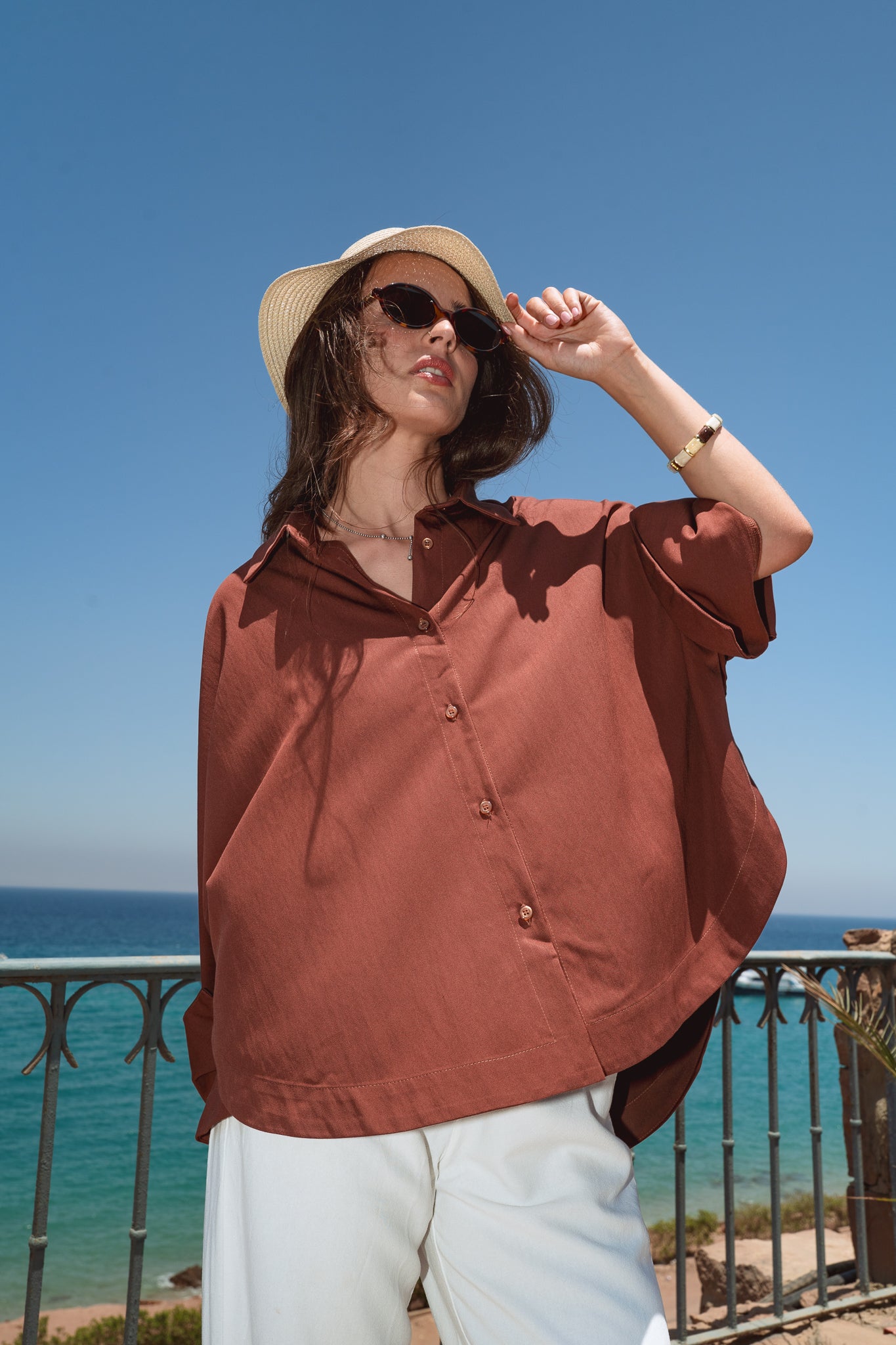 Salt Air Shirt in Brick