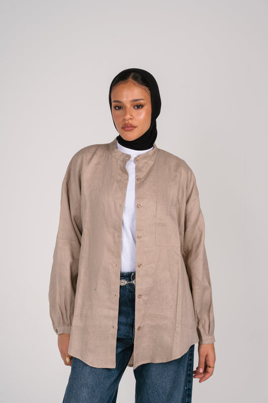 Golden hour shirt in Taupe