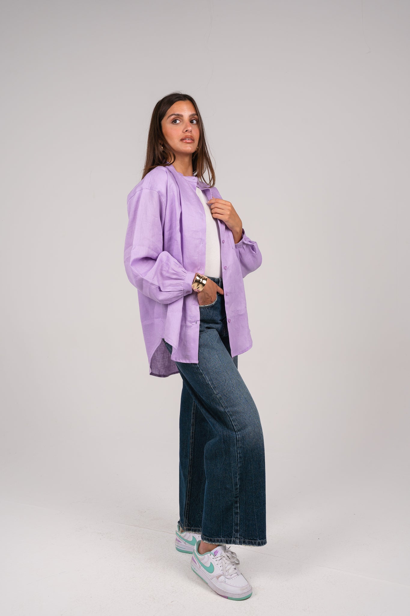 Golden hour shirt in Lilac