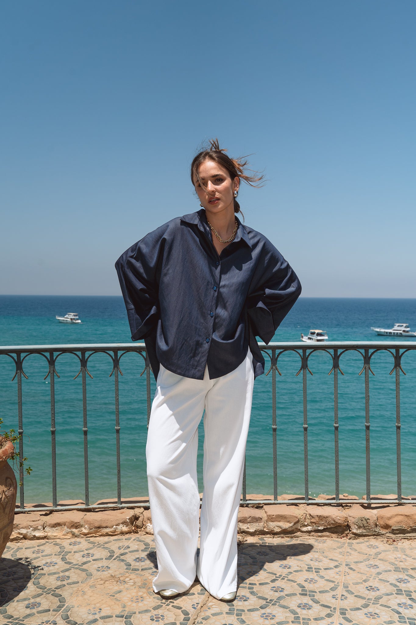 Salt Air Shirt in Blue Denim