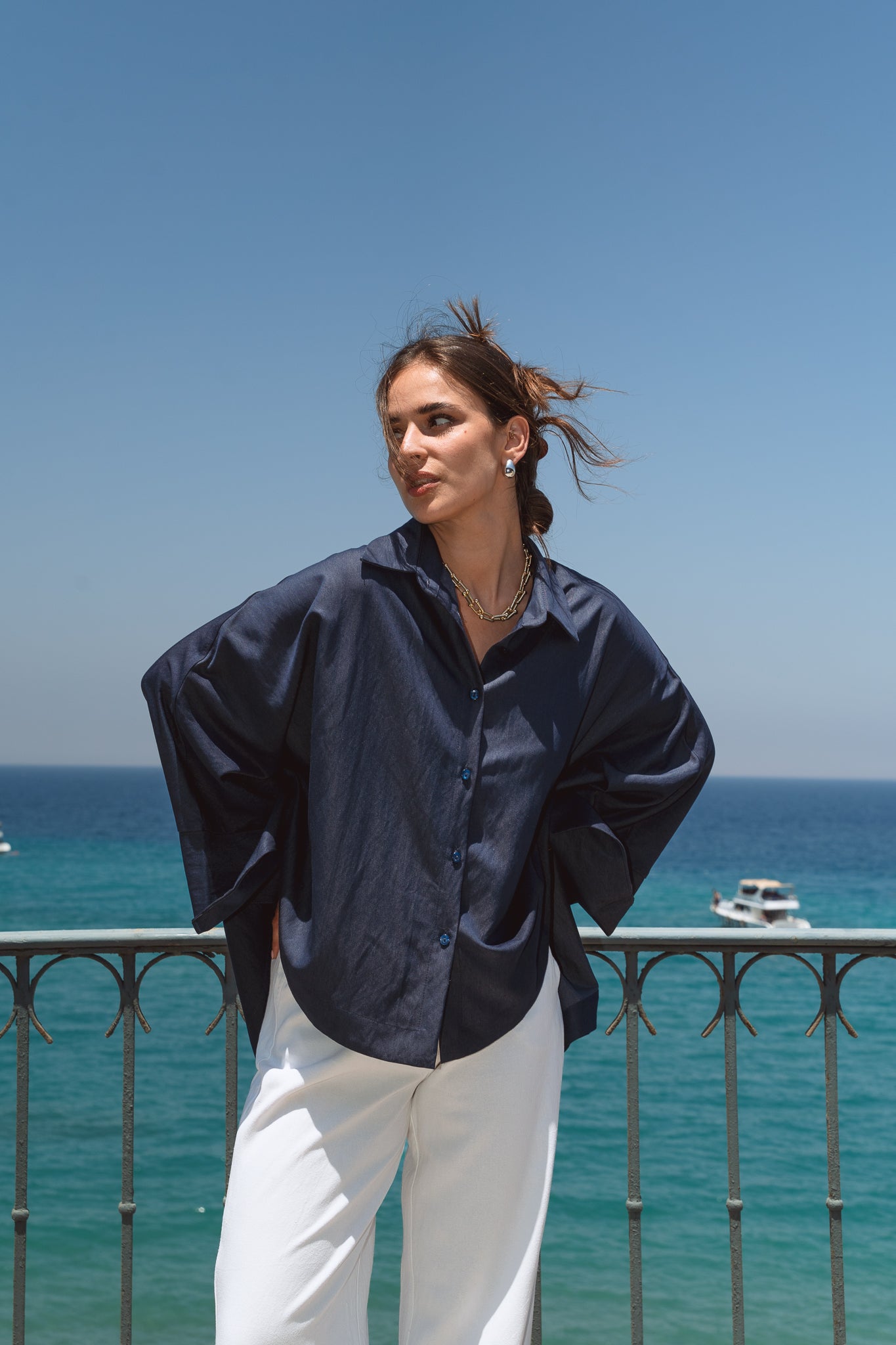 Salt Air Shirt in Blue Denim