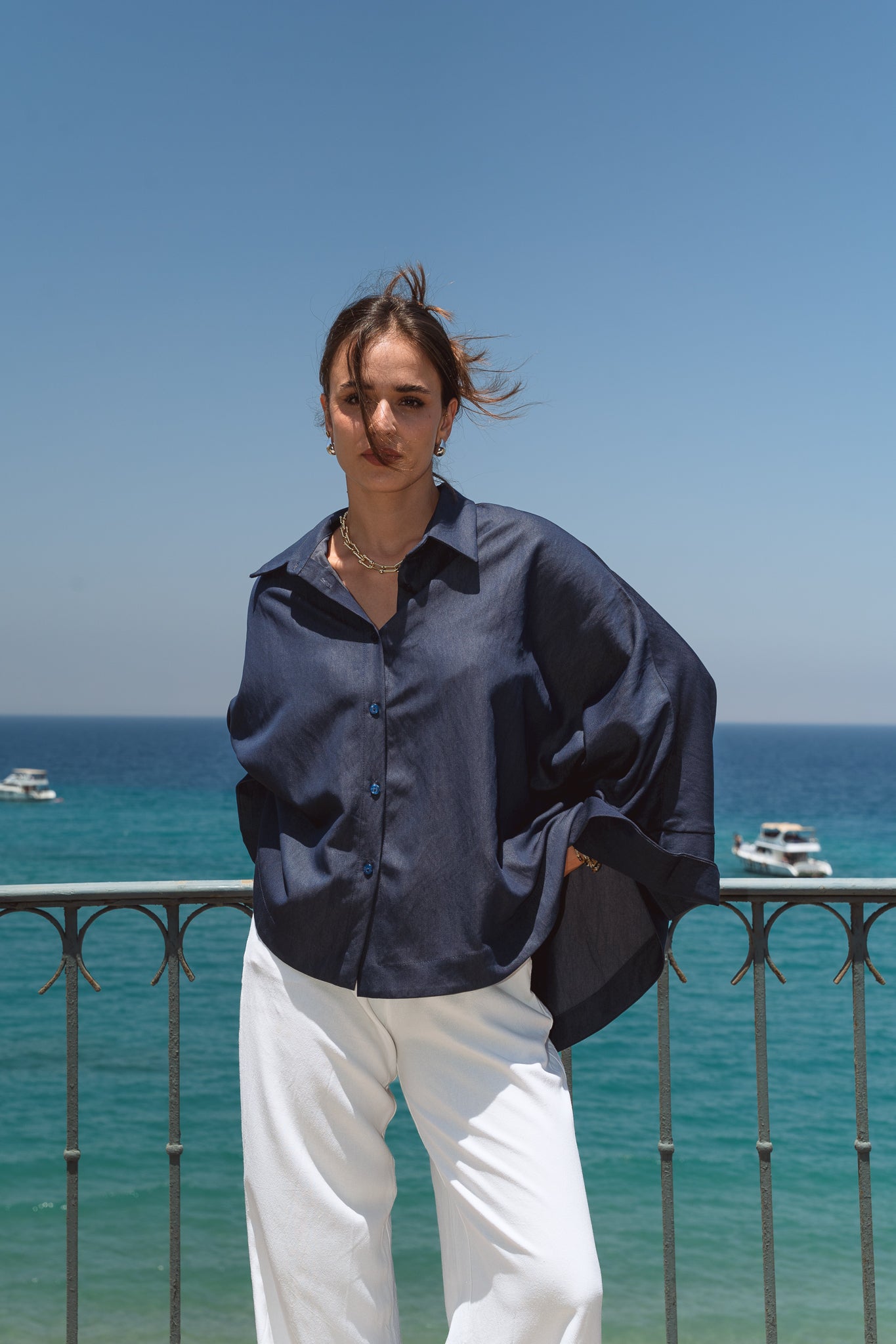 Salt Air Shirt in Blue Denim