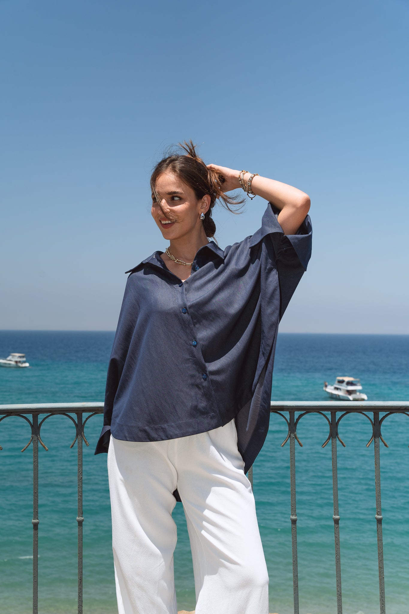 Salt Air Shirt in Blue Denim