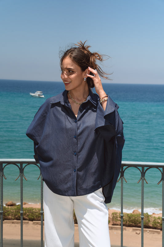 Salt Air Shirt in Blue Denim