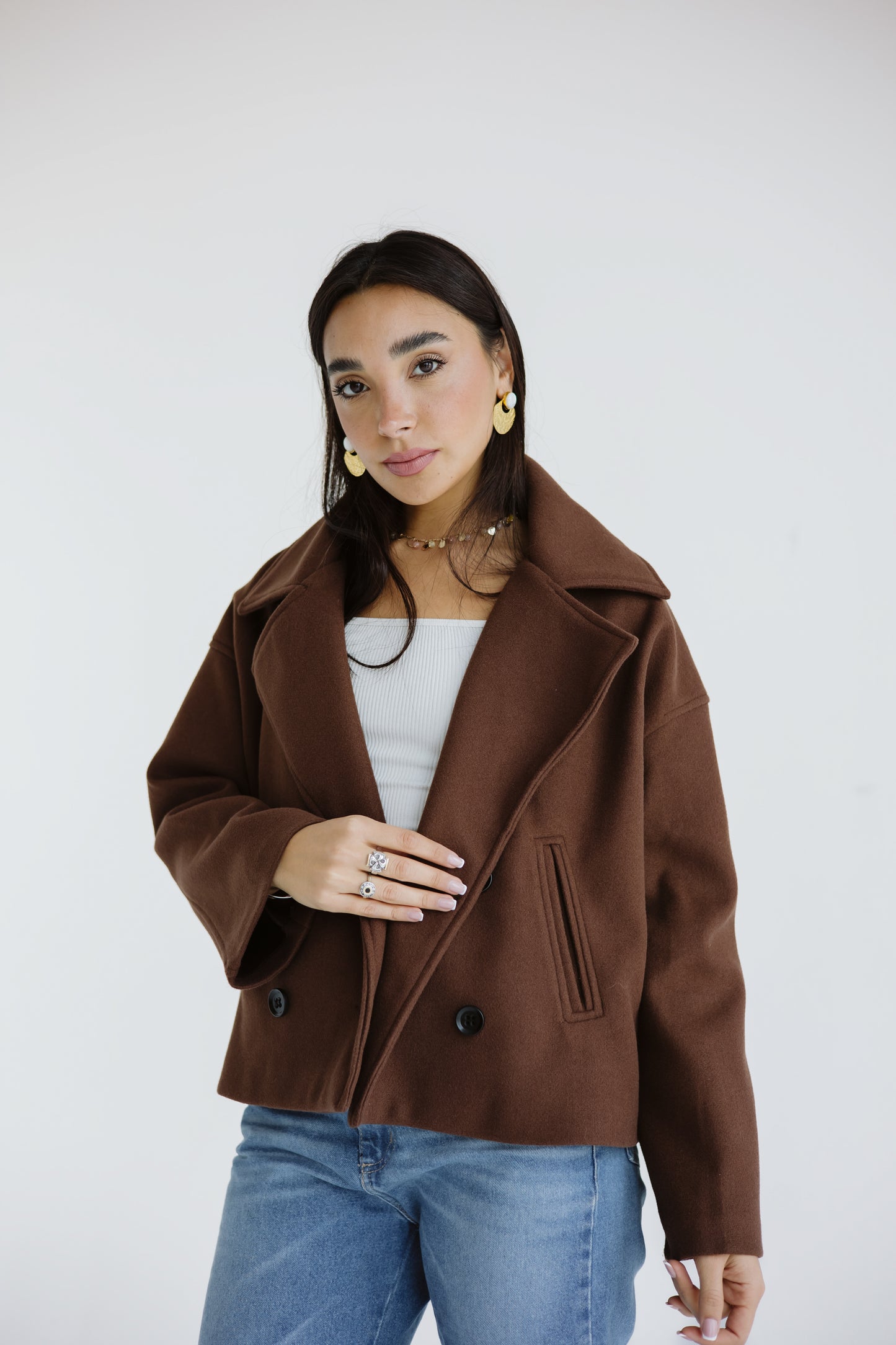 Snug jacket in brown