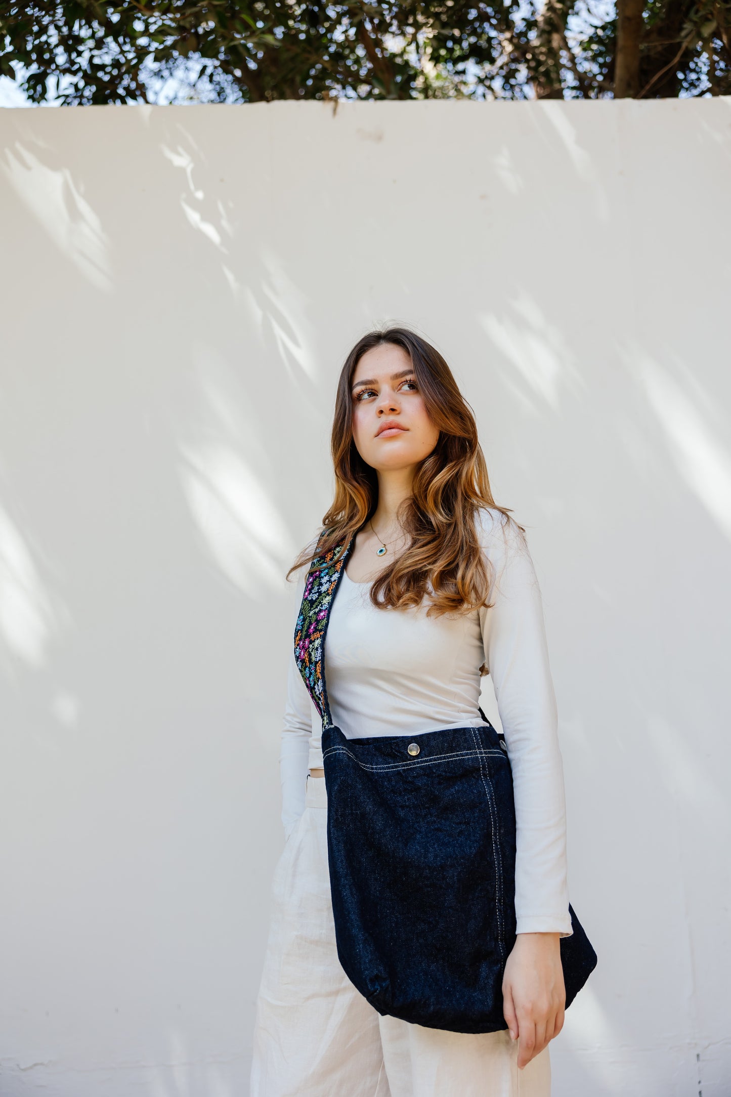 In bloom denim bag - Dark wash