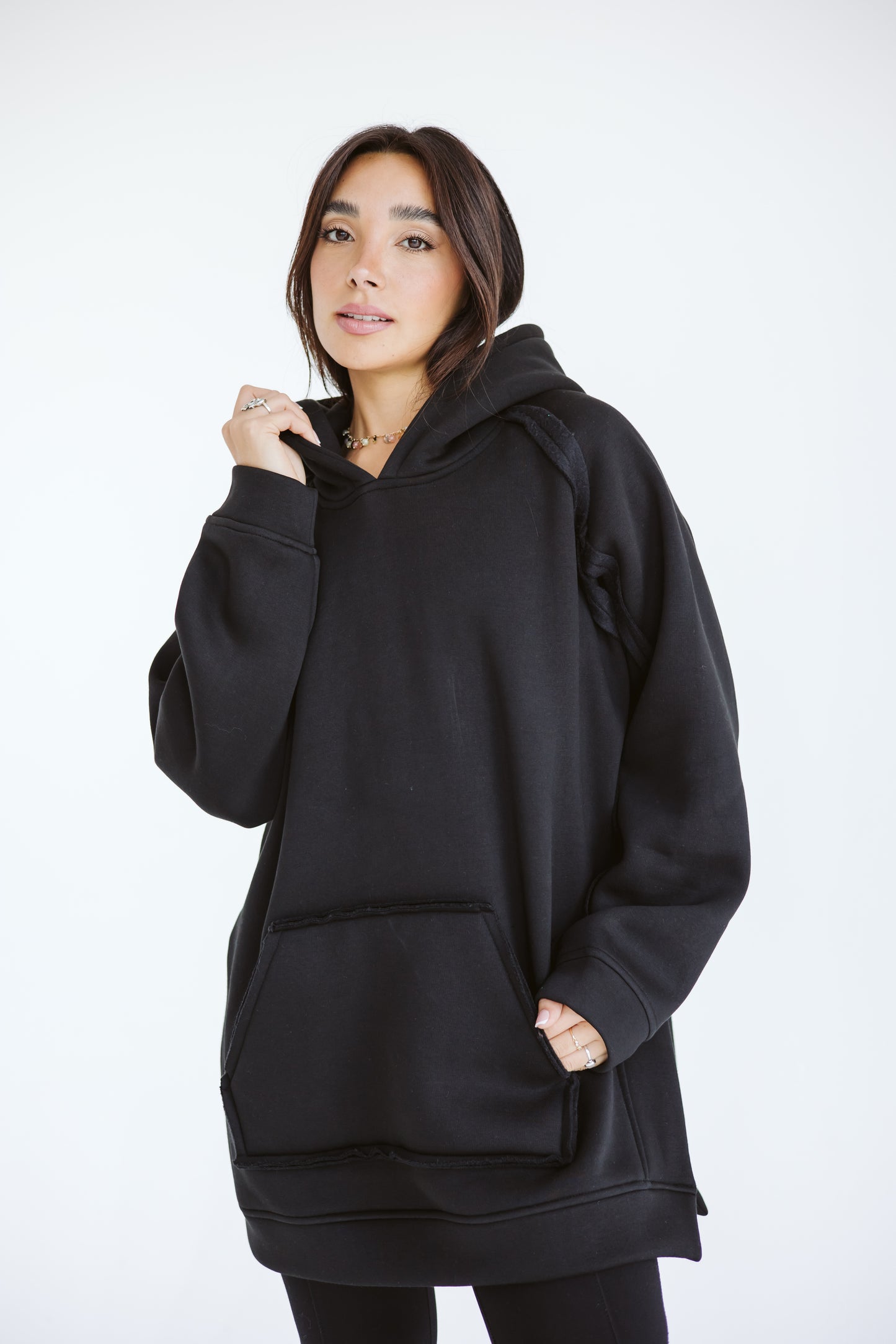 Essential hoodie in black