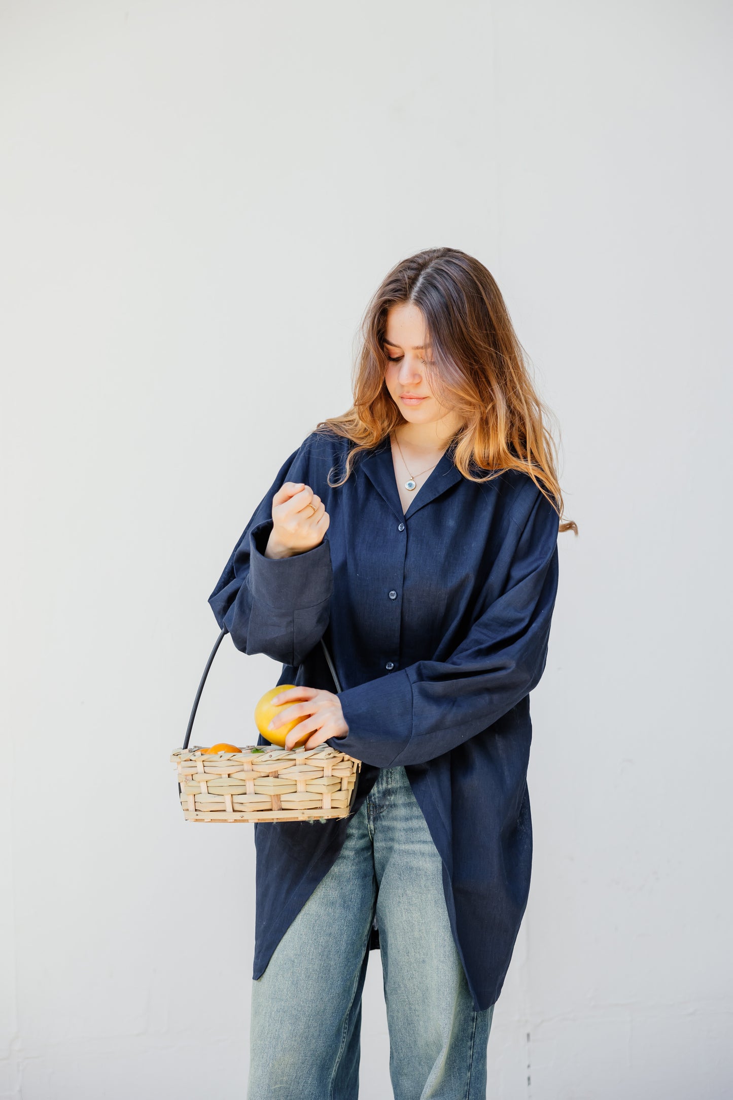 Pretty girl blouse in Navy