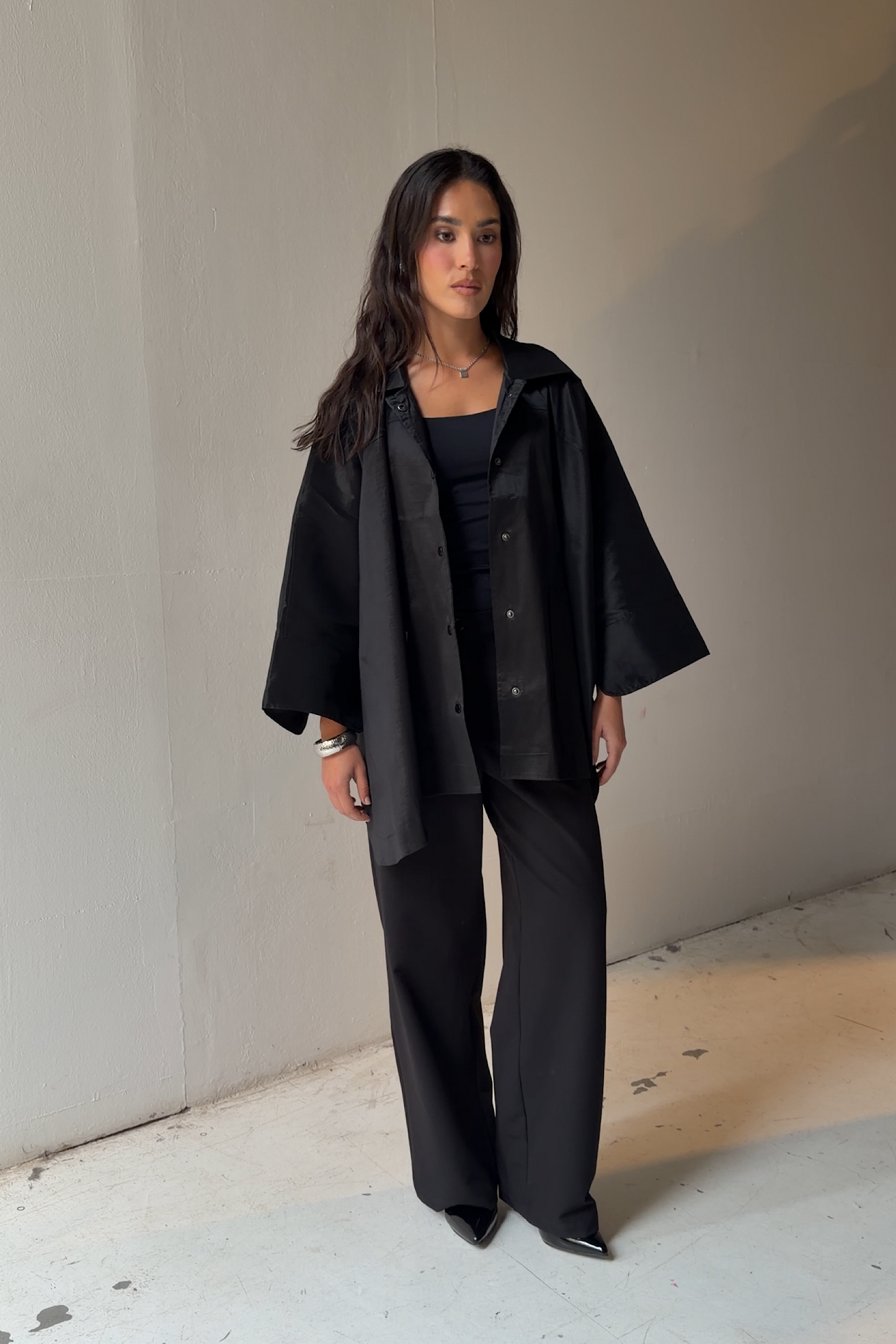 Shine On Cape in Black
