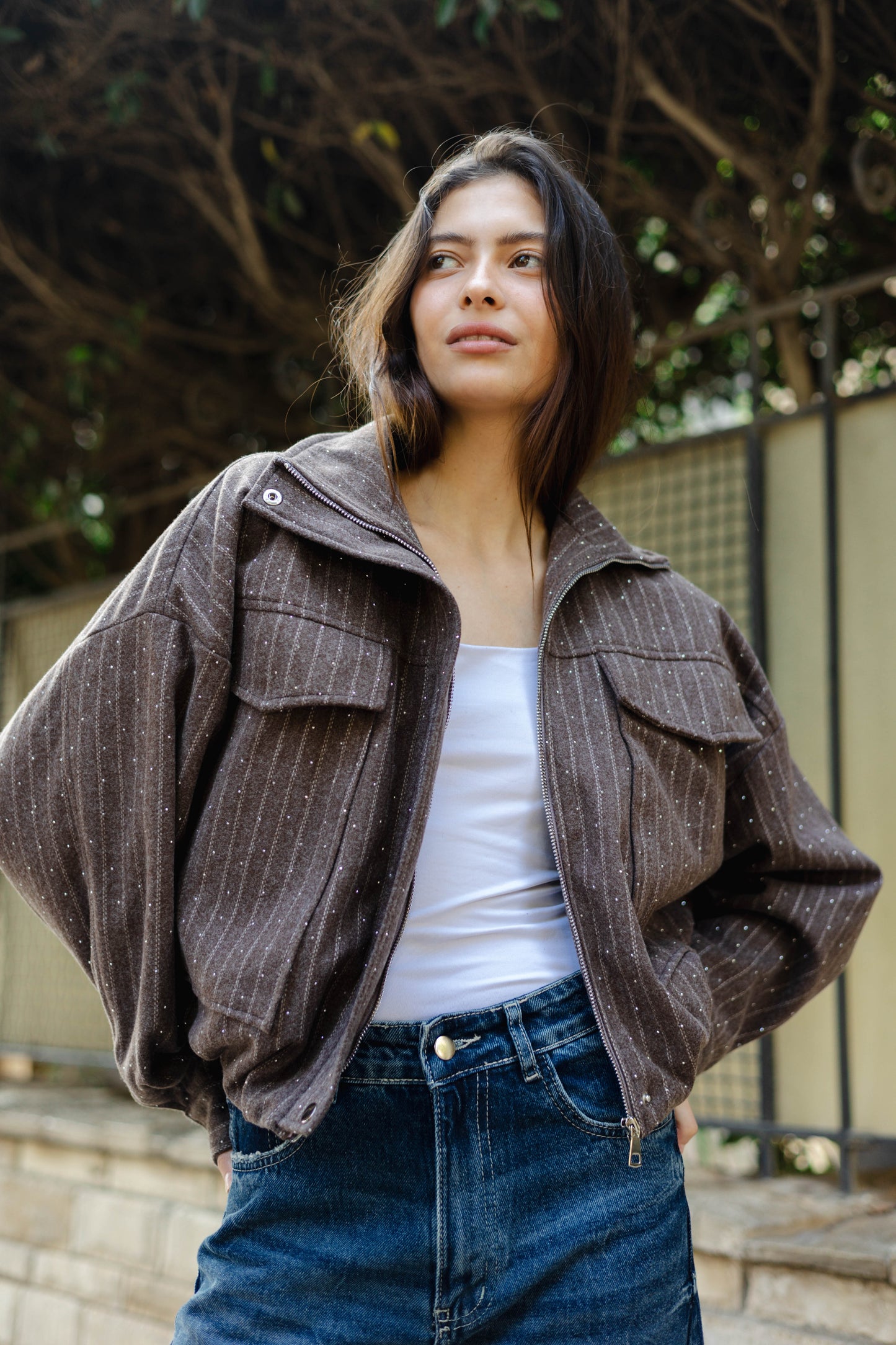 Star Daze Jacket in Brown