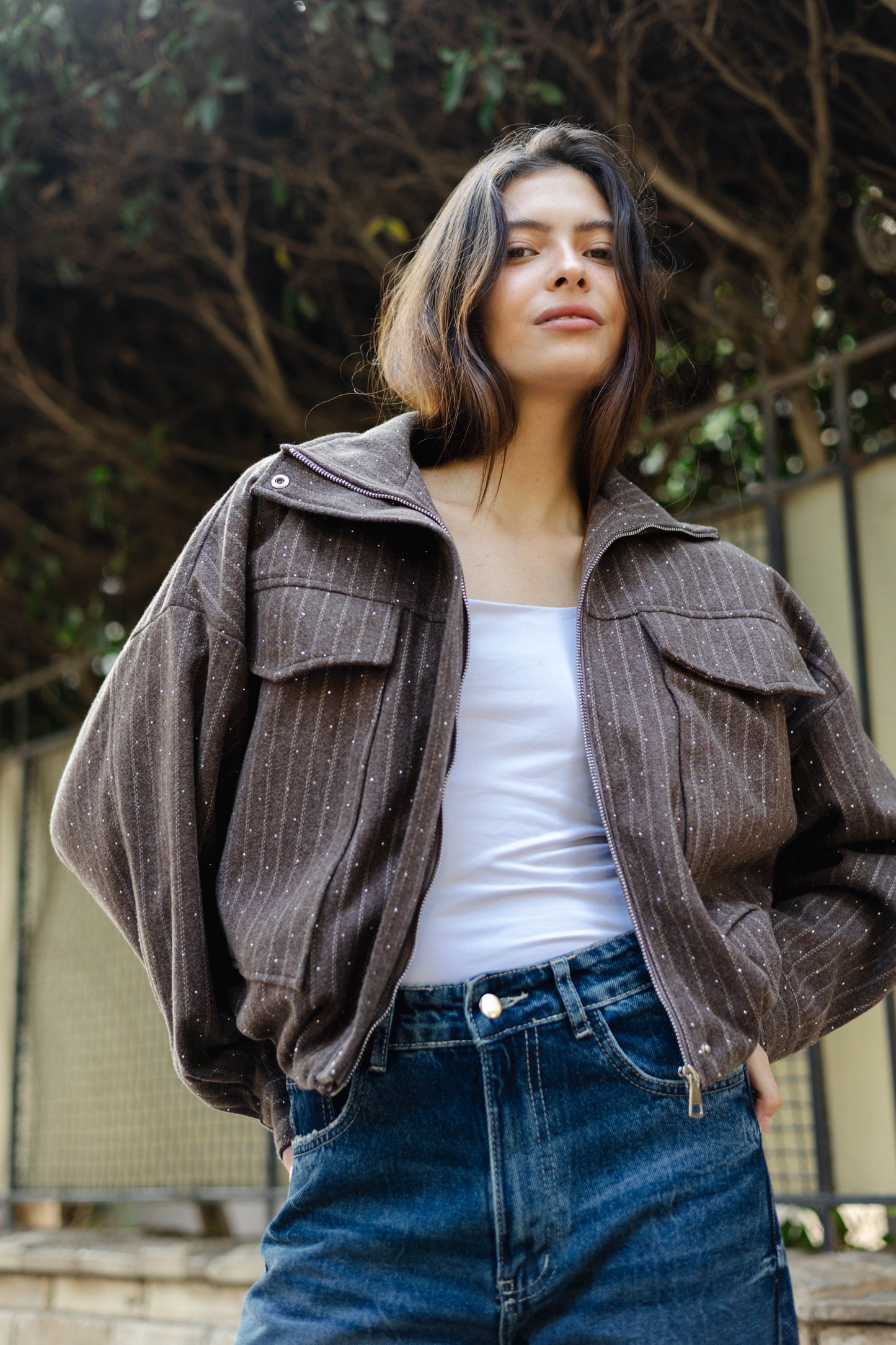 Star Daze Jacket in Brown