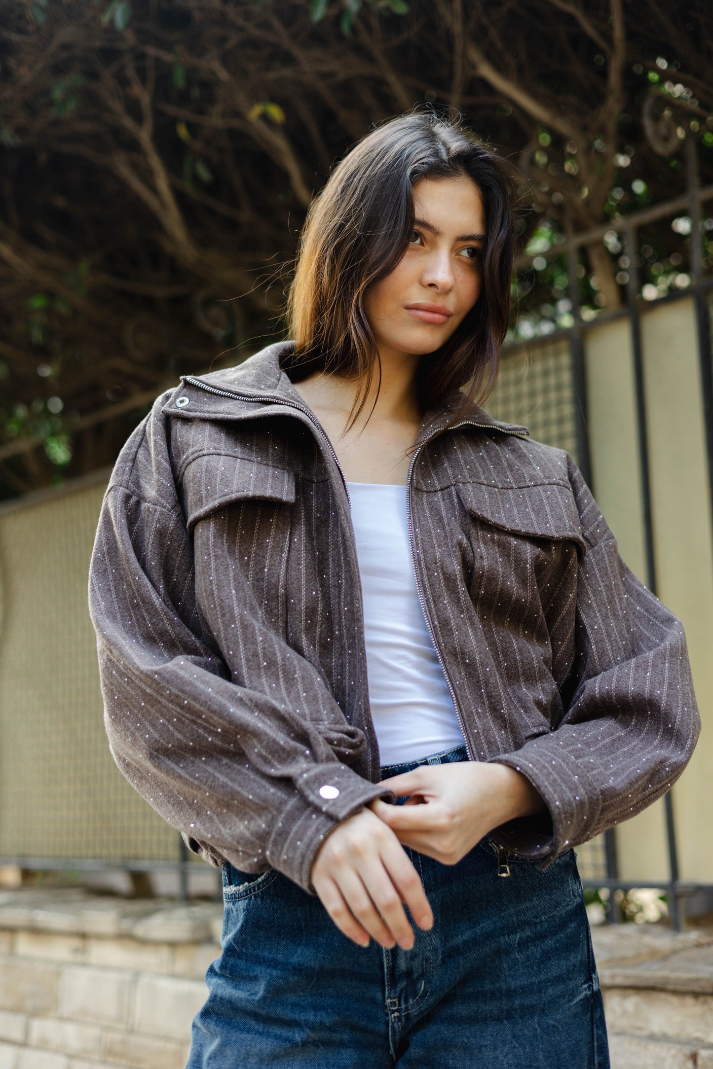 Star Daze Jacket in Brown