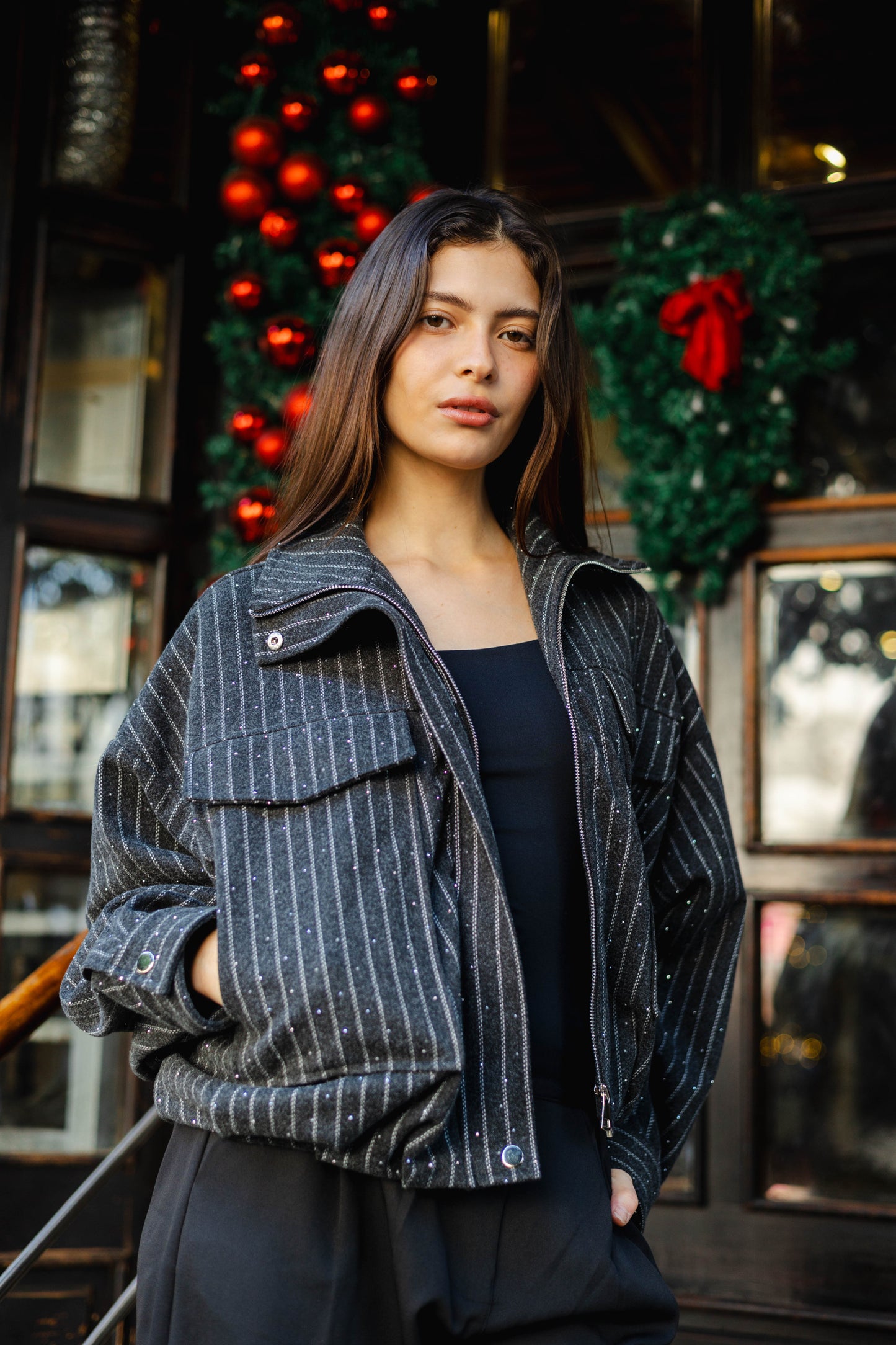 Star Daze Jacket in Dark Grey