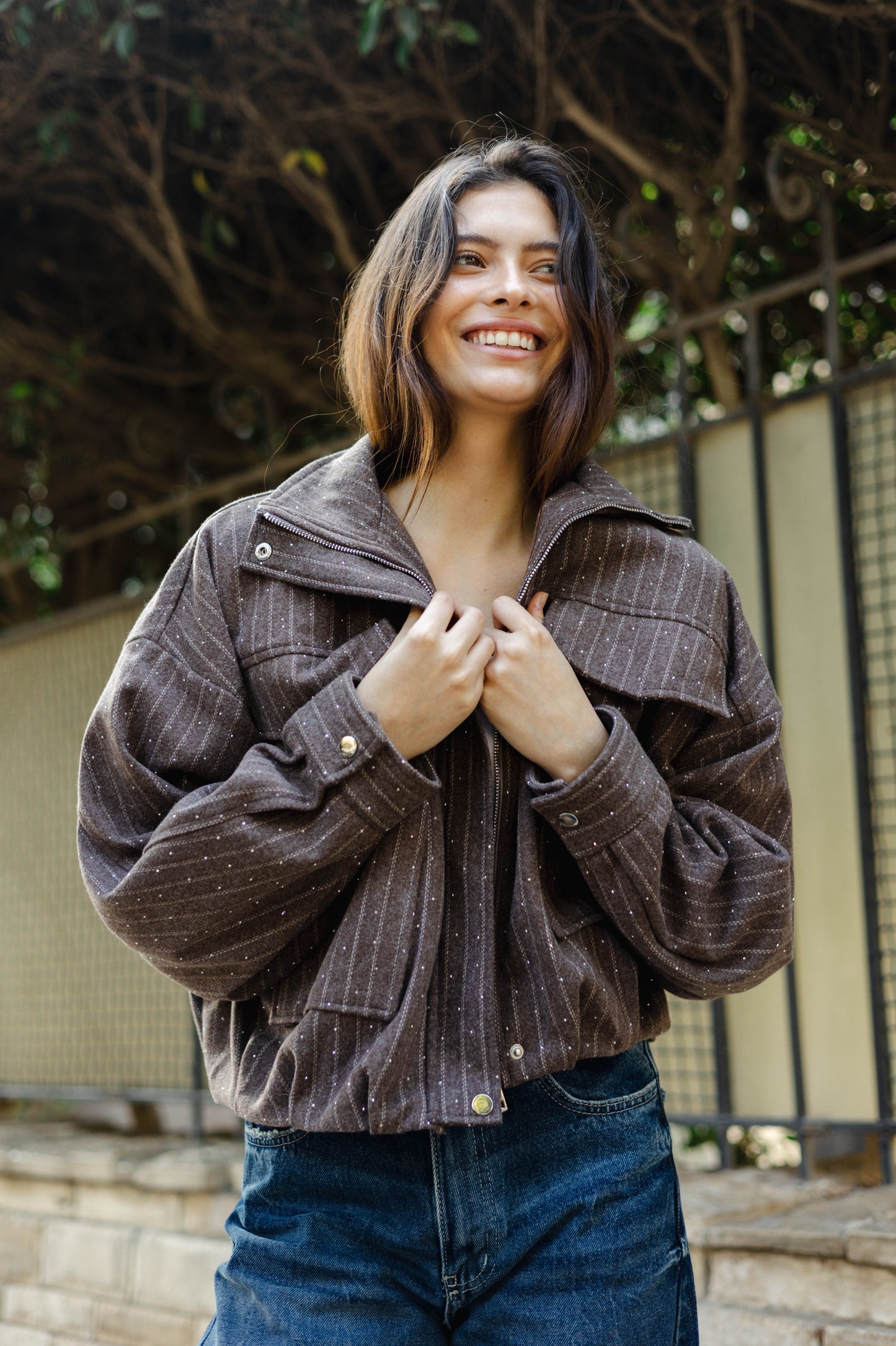 Star Daze Jacket in Brown