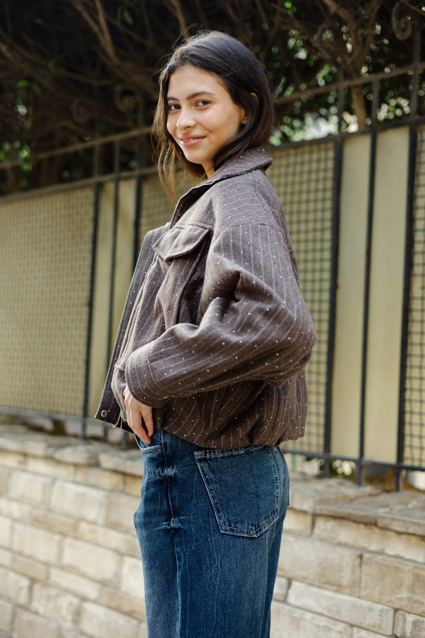 Star Daze Jacket in Brown