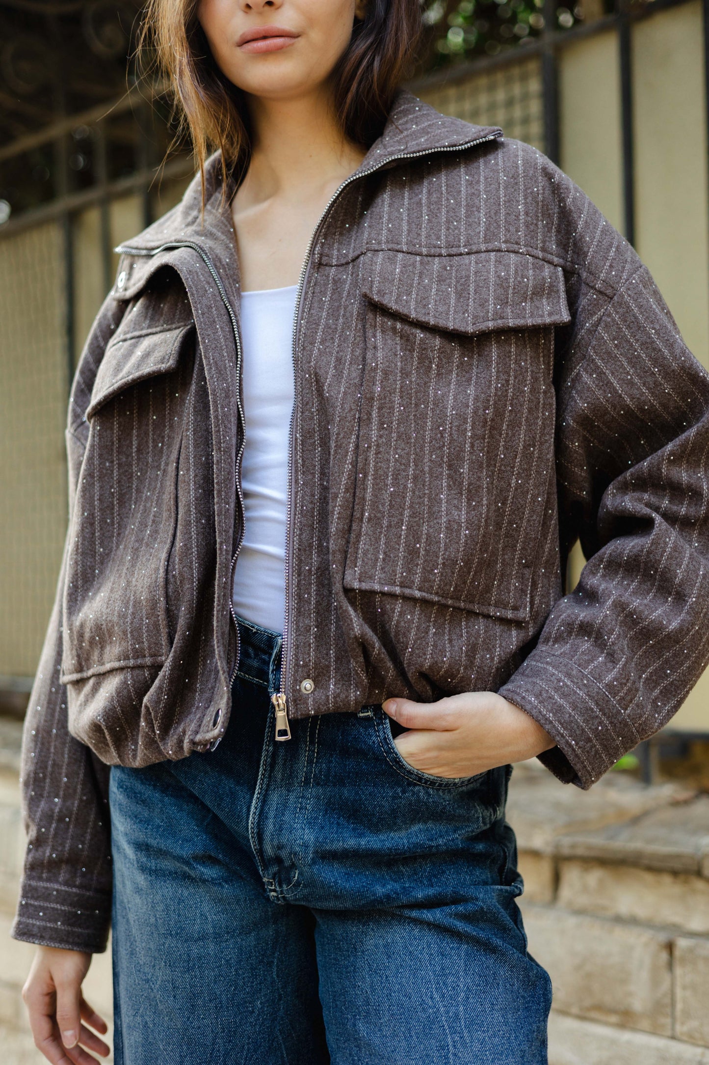Star Daze Jacket in Brown