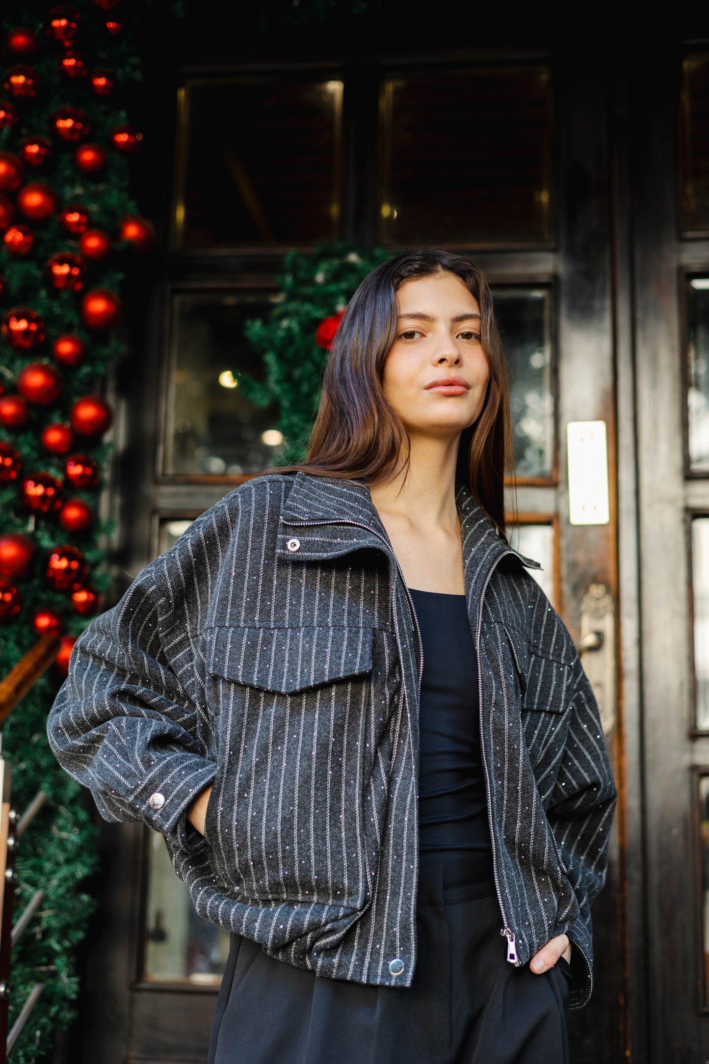 Star Daze Jacket in Dark Grey