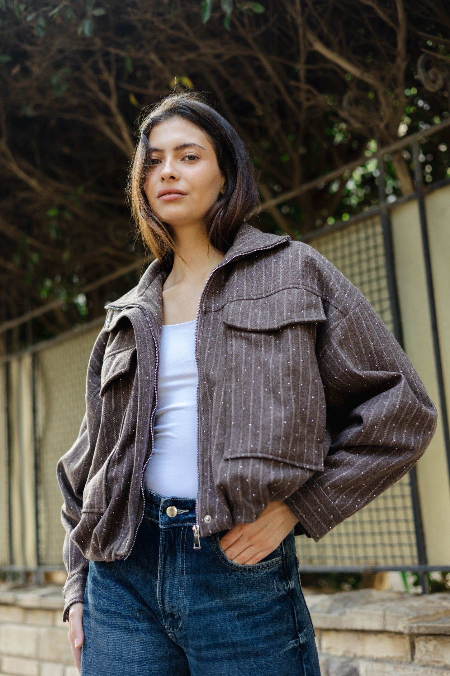 Star Daze Jacket in Brown