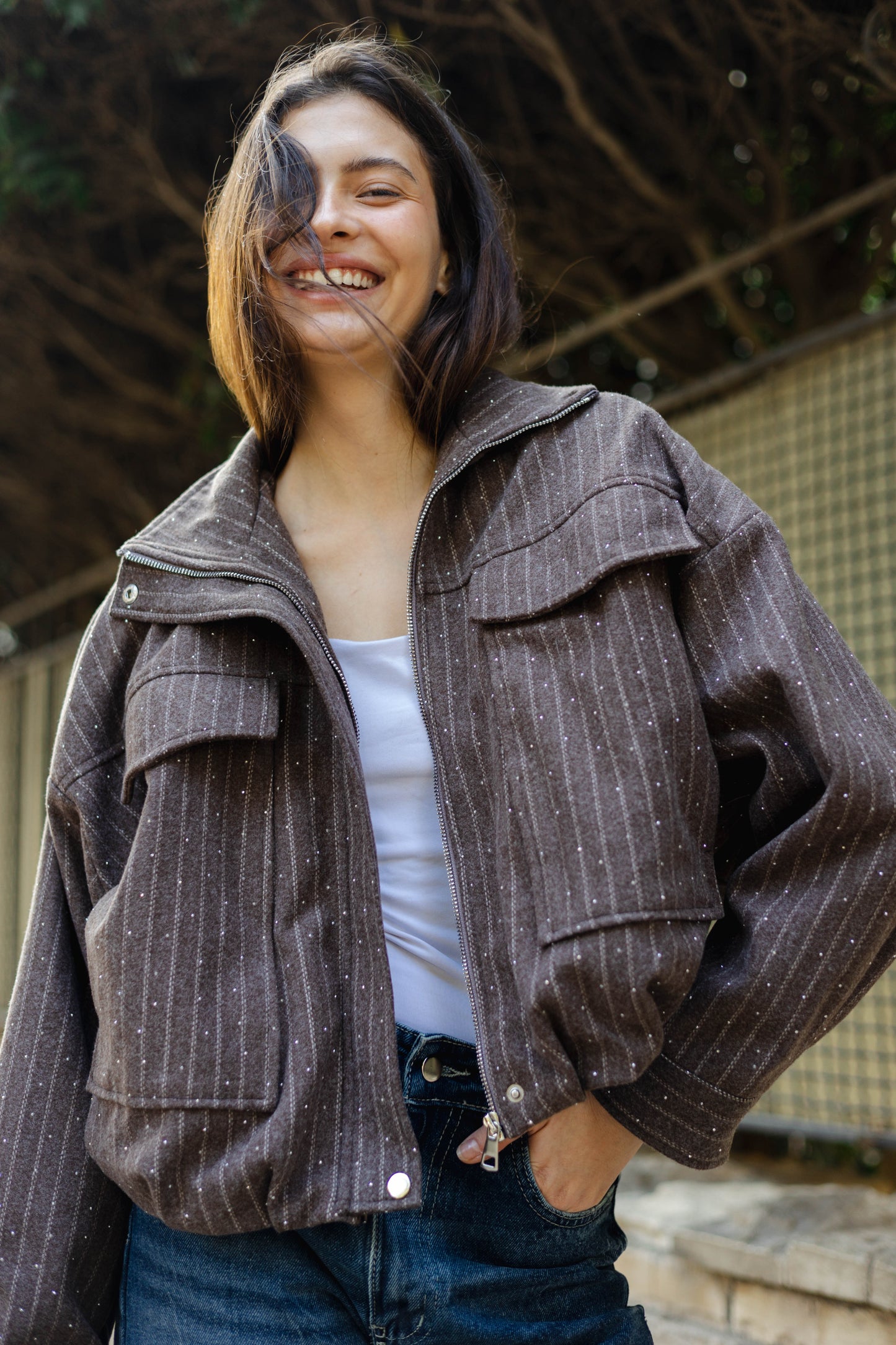 Star Daze Jacket in Brown