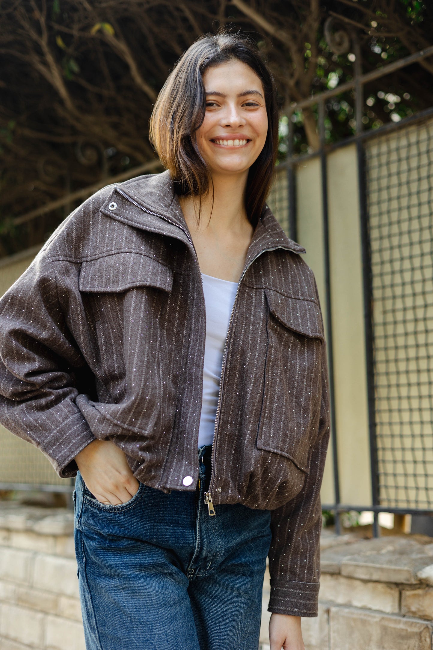 Star Daze Jacket in Brown